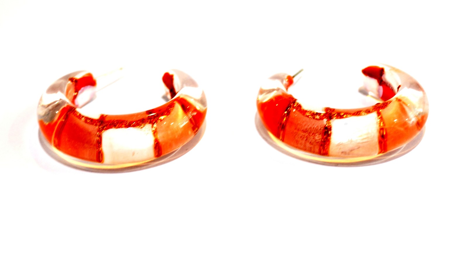 orange hoop earrings Jewelry