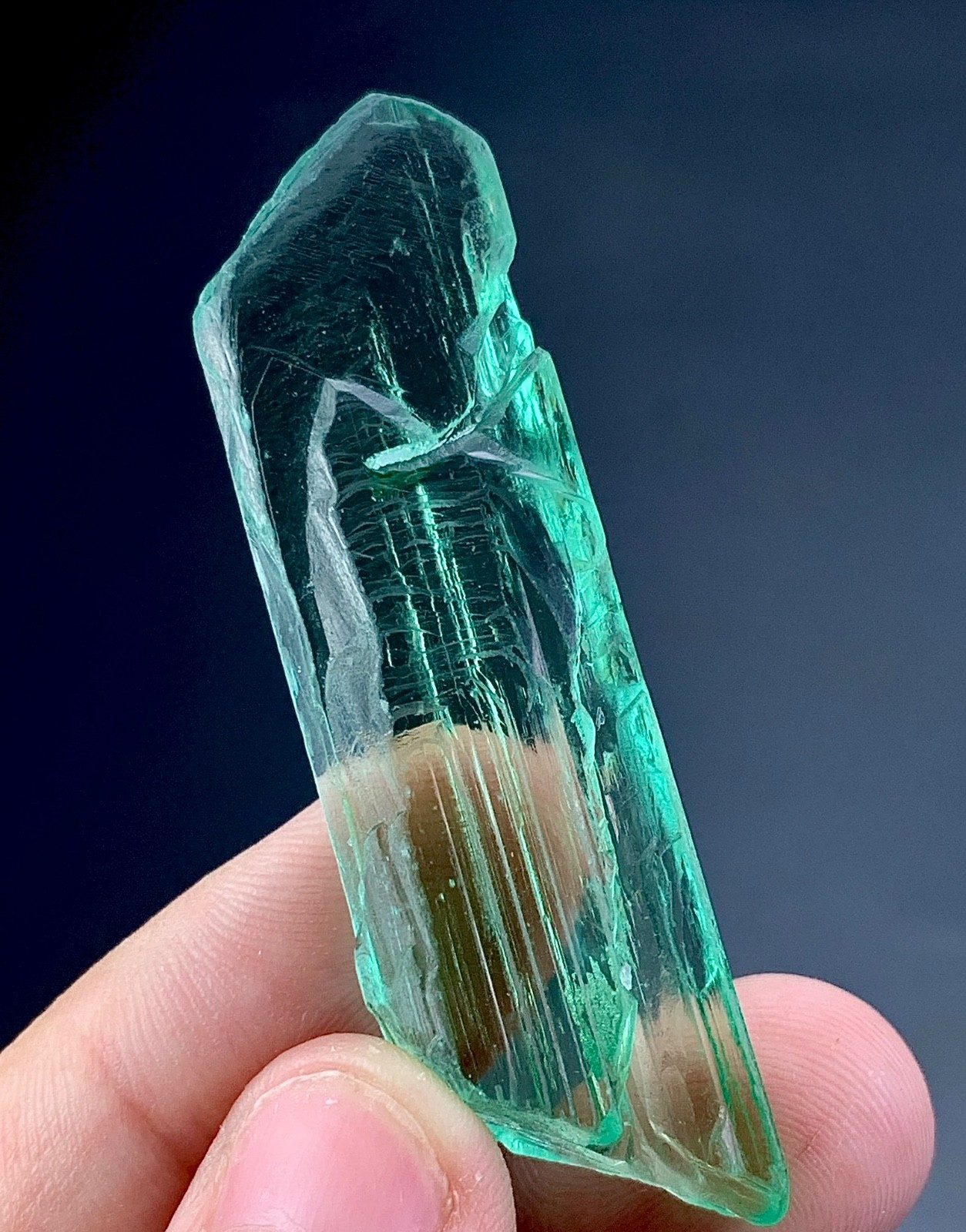 70 Carat Green kunzite Crystal specimen From Afghanistan