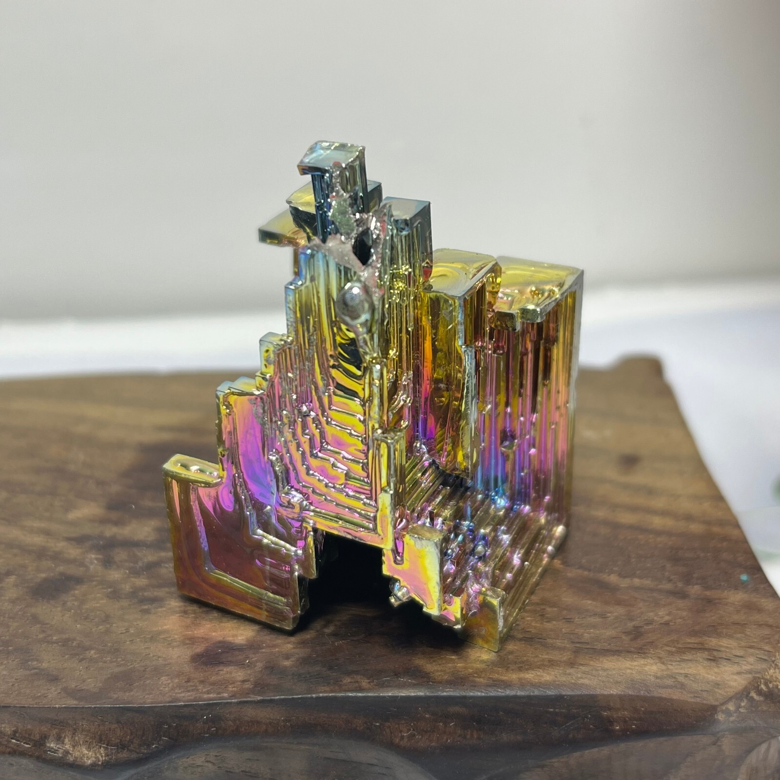 102g ram Bismuth rainbow crystal elementBi gemstone Mineral specimen healing 955