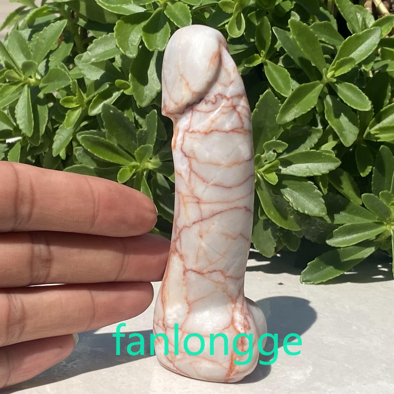 1pc Natural Red network stone Male Quartz Crystal Genital Penis Pendant Gem 4.3″