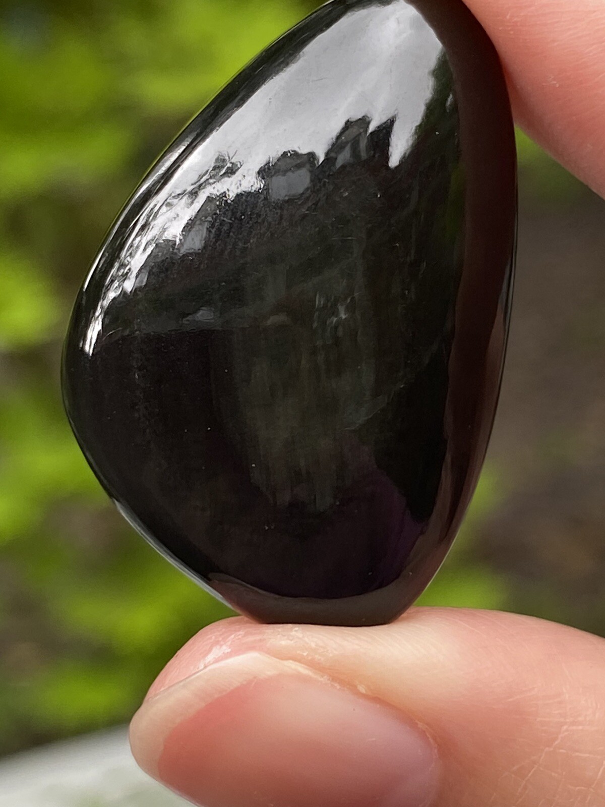 Black Cats Eye Obsidian Cabochon Power/Creative/Protective AAA 32.5ct 1008