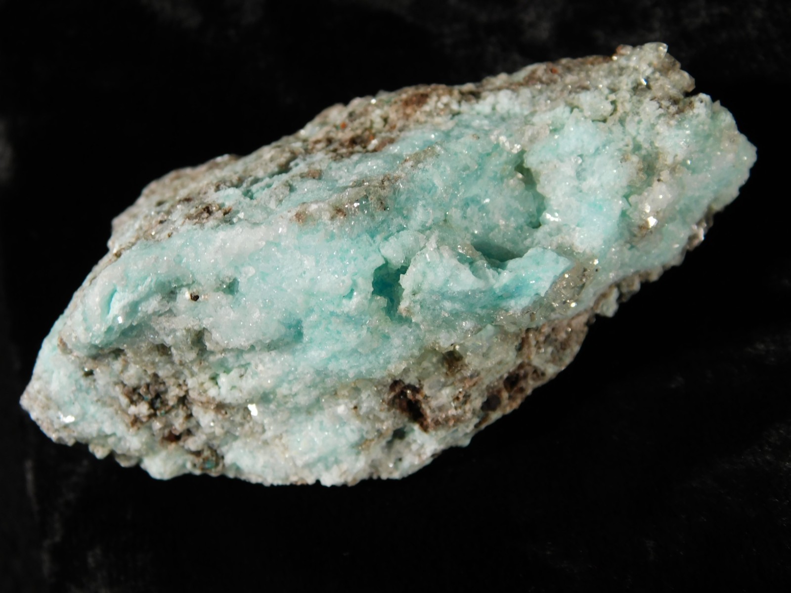 Light BLUE! CHRYSOCOLLA Cluster Under Translucent Druzy Quartz Mexico 77.0gr