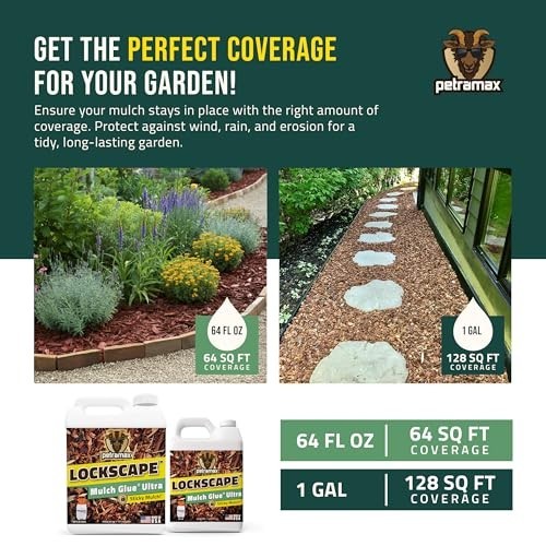 Ultra Concentrated Mulch Glue 64oz – Non-Toxic Landscape Binder for Mulch & Pine