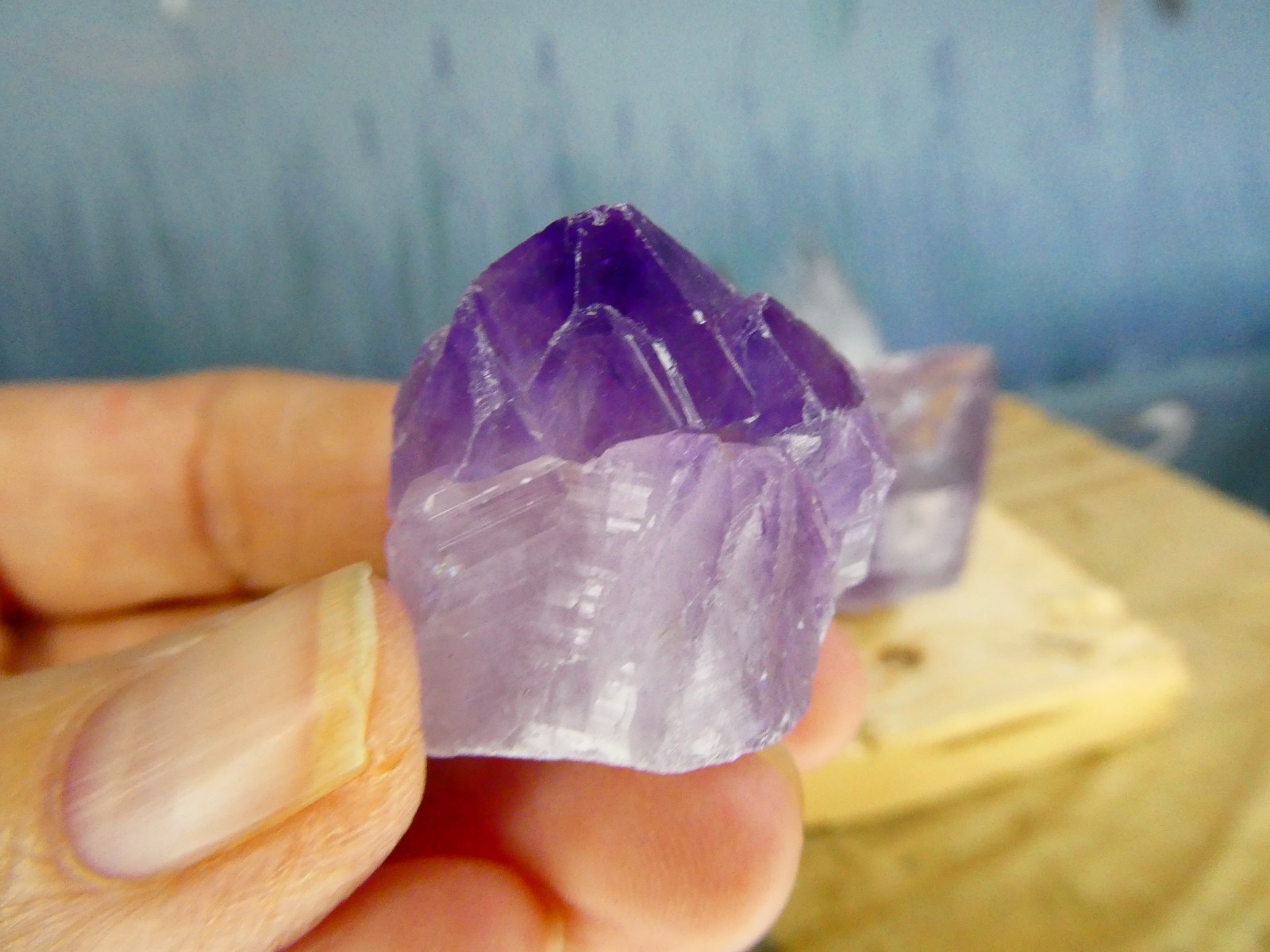 3 Amethyst Crystal Large Chunky Tips Points Weight 160g Approx 27mm – 65mm