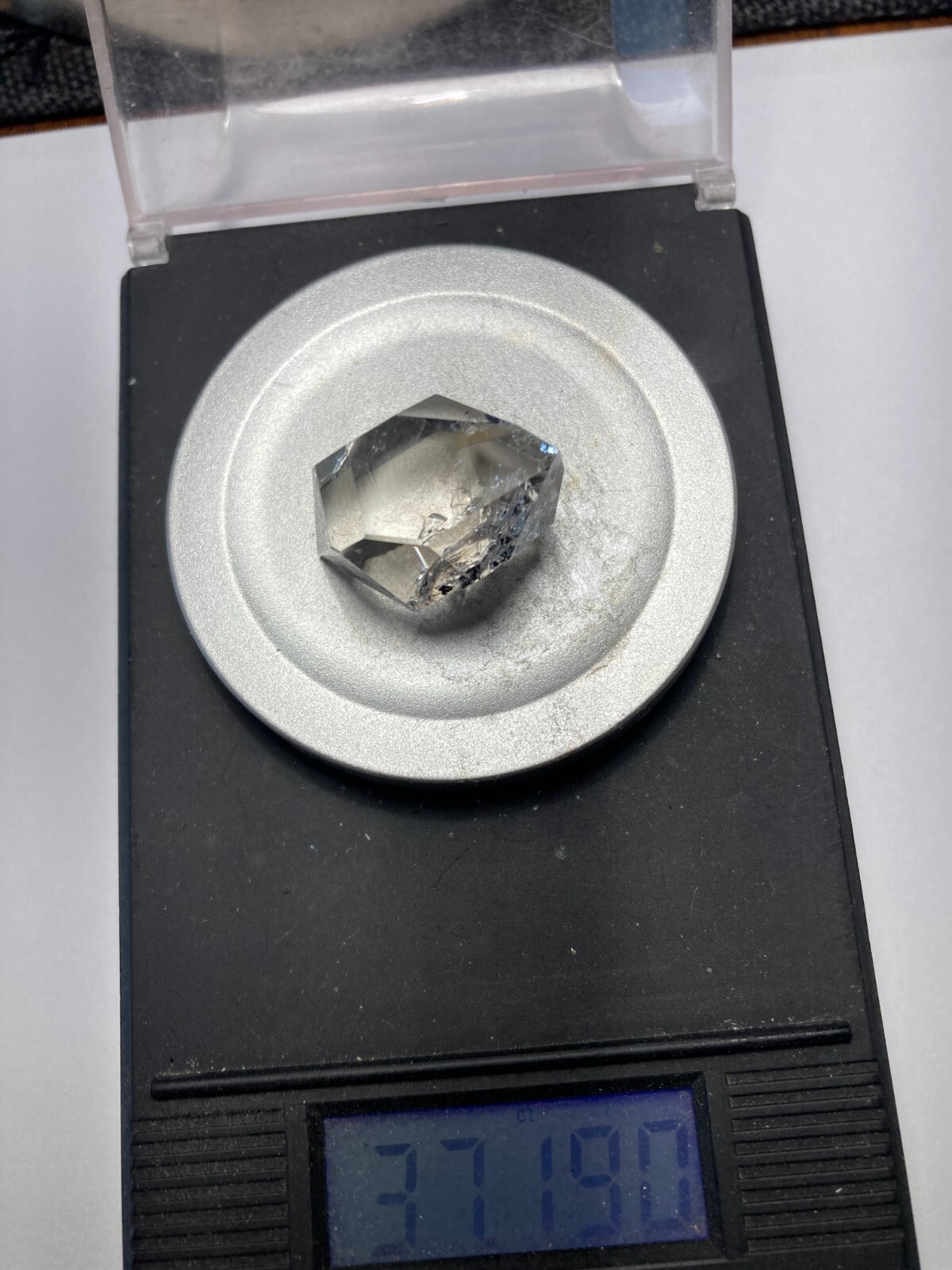 Herkimer NY AA + Diamond NEW TREASURE BOX 26mm x 20mm, 37.18 ct sec C2