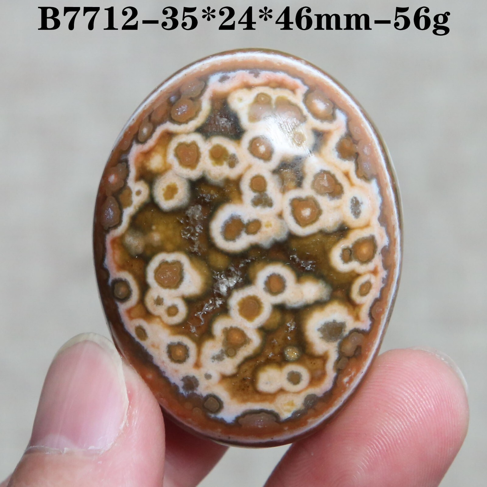 B7712-56g Amazing Natural Polished OCEAN JASPER Furnishing Freeform Healing