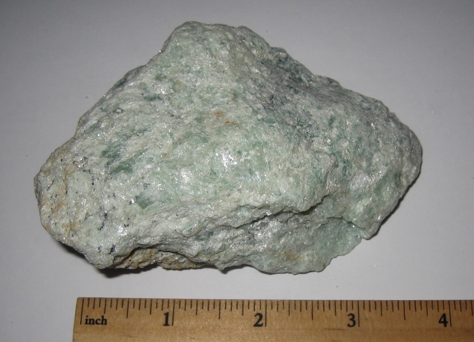 4″ LARGE RARE NATURAL ROUGH GREEN TALC CRYSTAL MINERAL FROM VERMONT, USA 292g *1