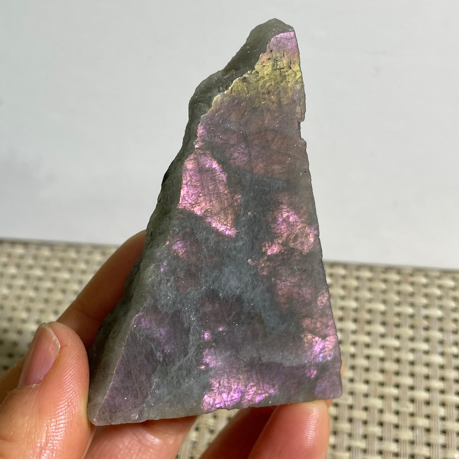 Rare Flashy Labradorite Slab Crystal Rough Gemstone Raw Labradorite Rough 69g