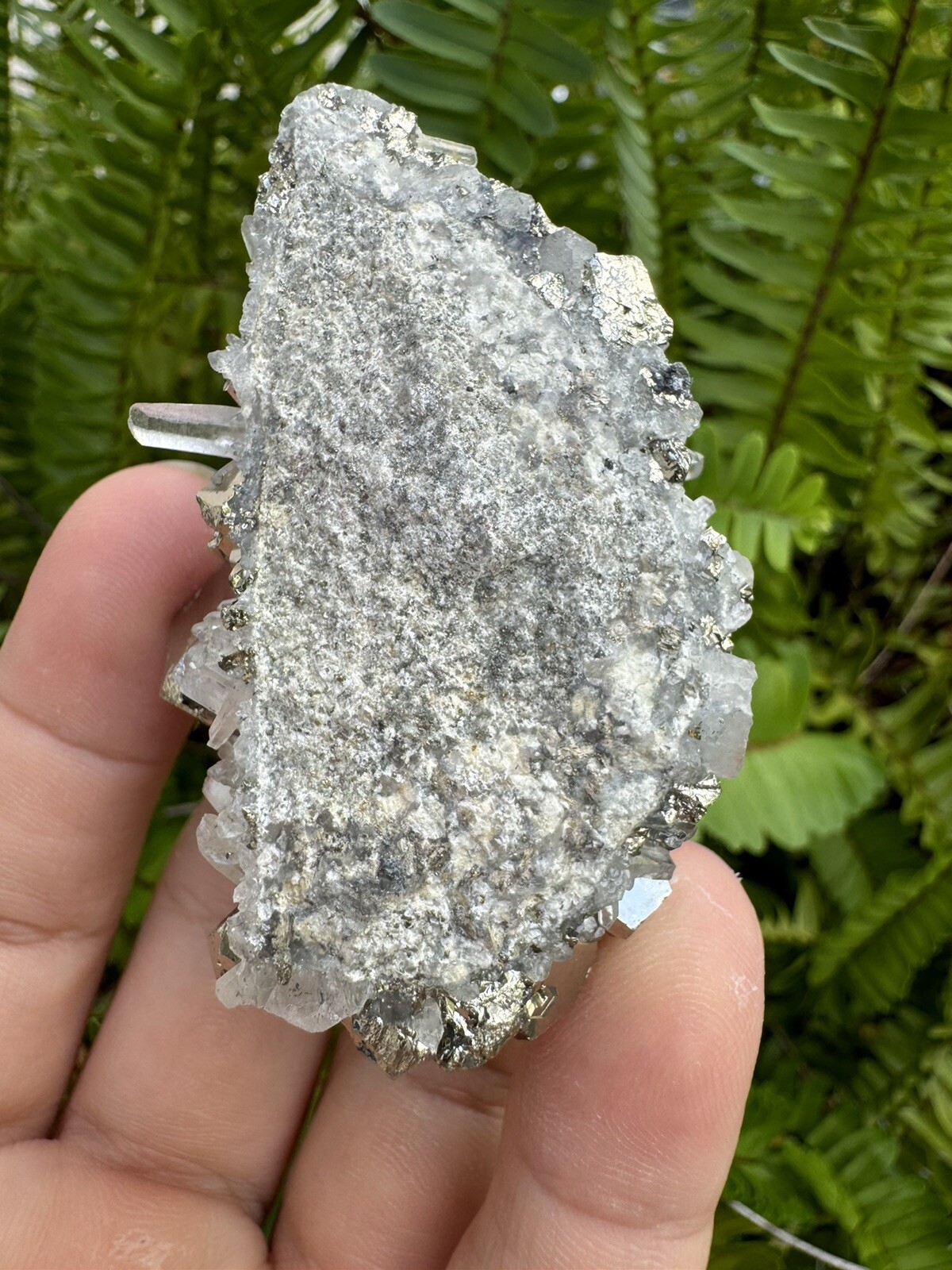 PYRITE Crystal CUBE Cluster with Little Quartz Crystals! Peru 87g