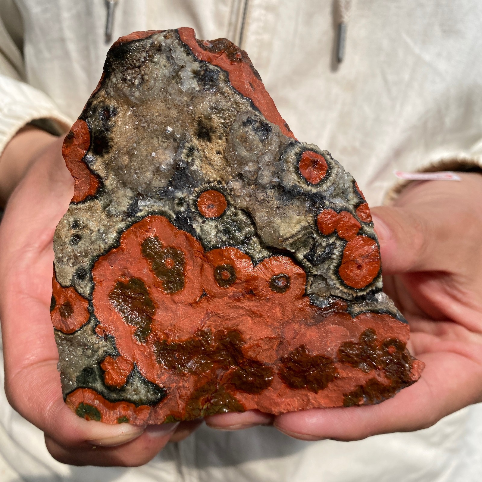 0.7lb Raw Natural colourful ocean jasper quartz crystal rough mineral specimen