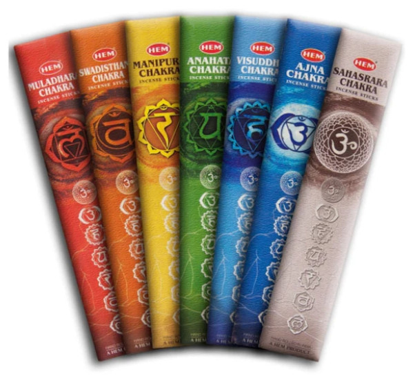 Hem Seven Chakras Incense Set – 7 packs and 35 Sticks “Great Value”