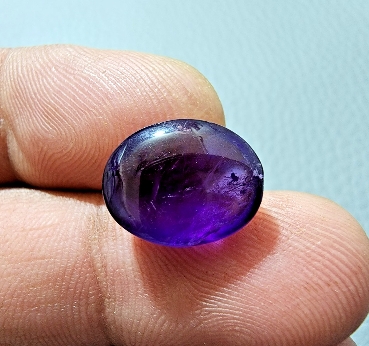 7.80 Crt Natural Purple Amethyst Gemstone Purple Amethyst Oval Shape Cabochon