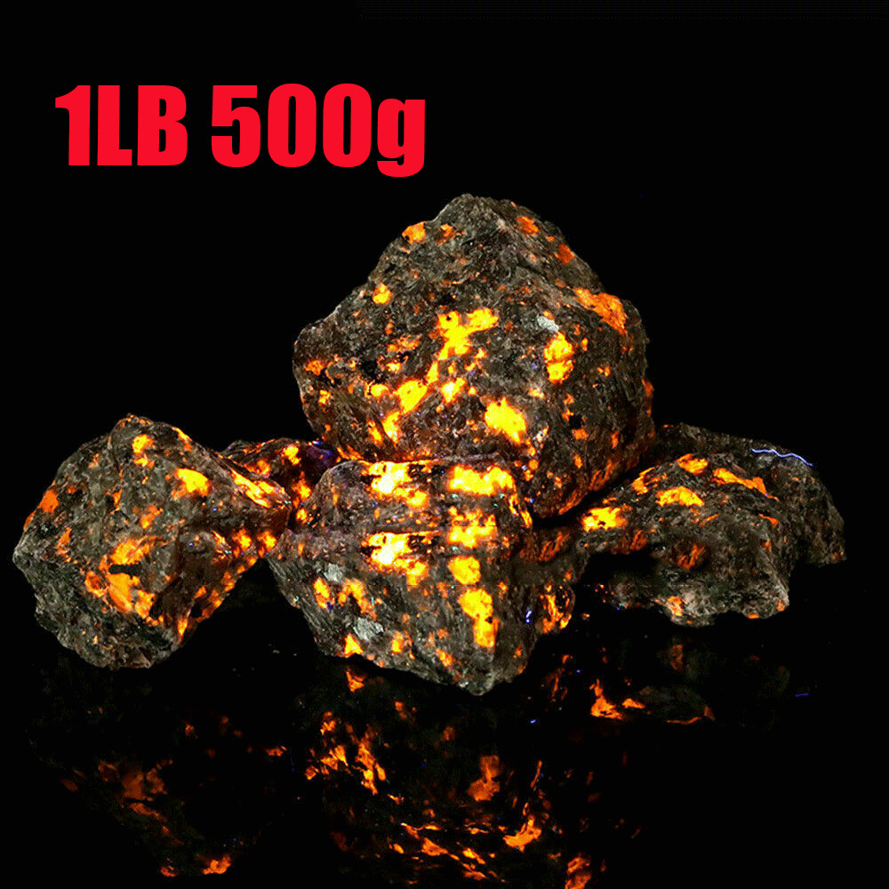 500g+ 1LB Natural Raw Rough Yooperlite Flame Fire Stone Mineral Crystal Healing