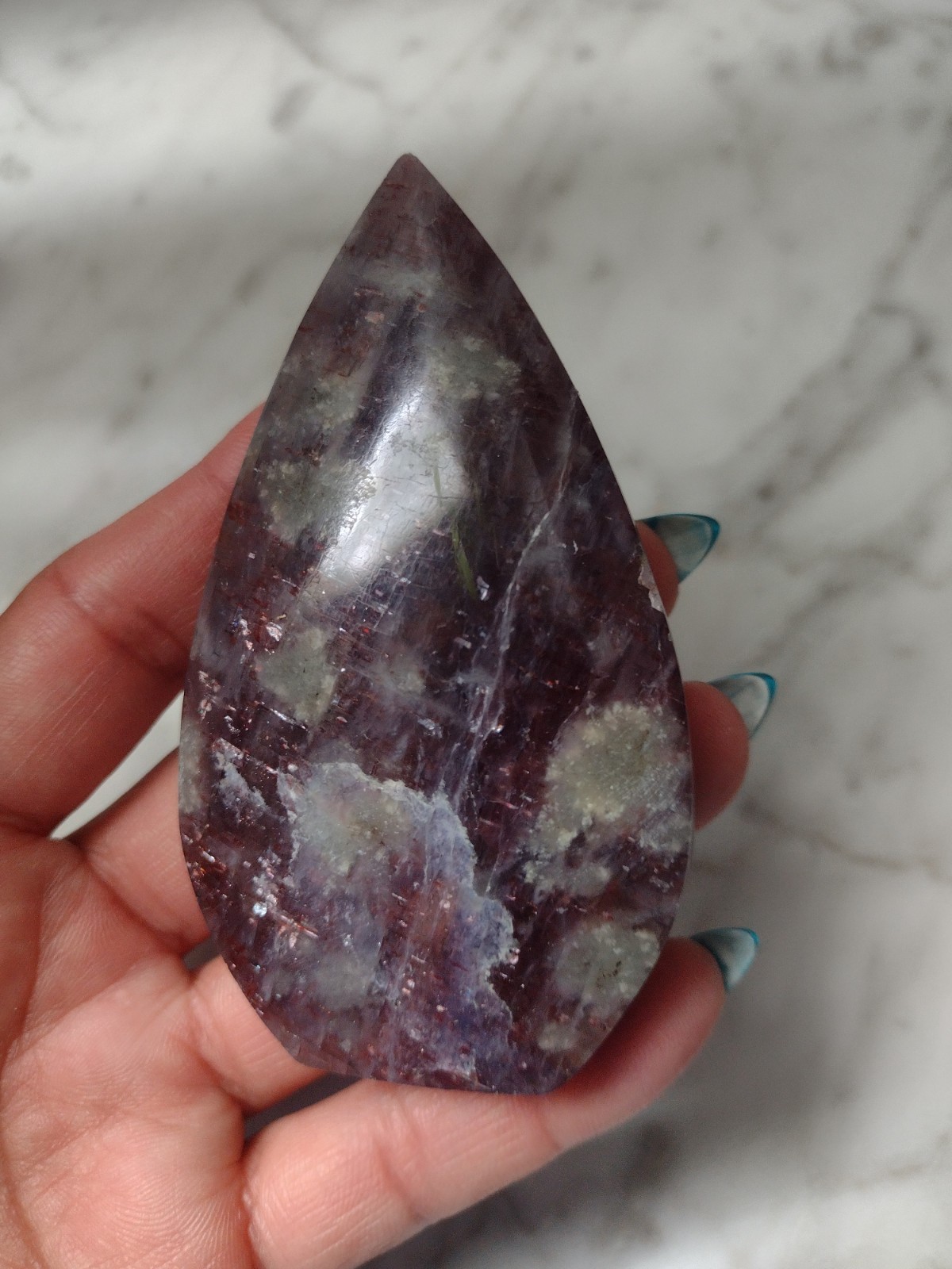 Bloodshot Iolite With Sunstone Teardrop Sun Stone Free Form Crystal Stone C