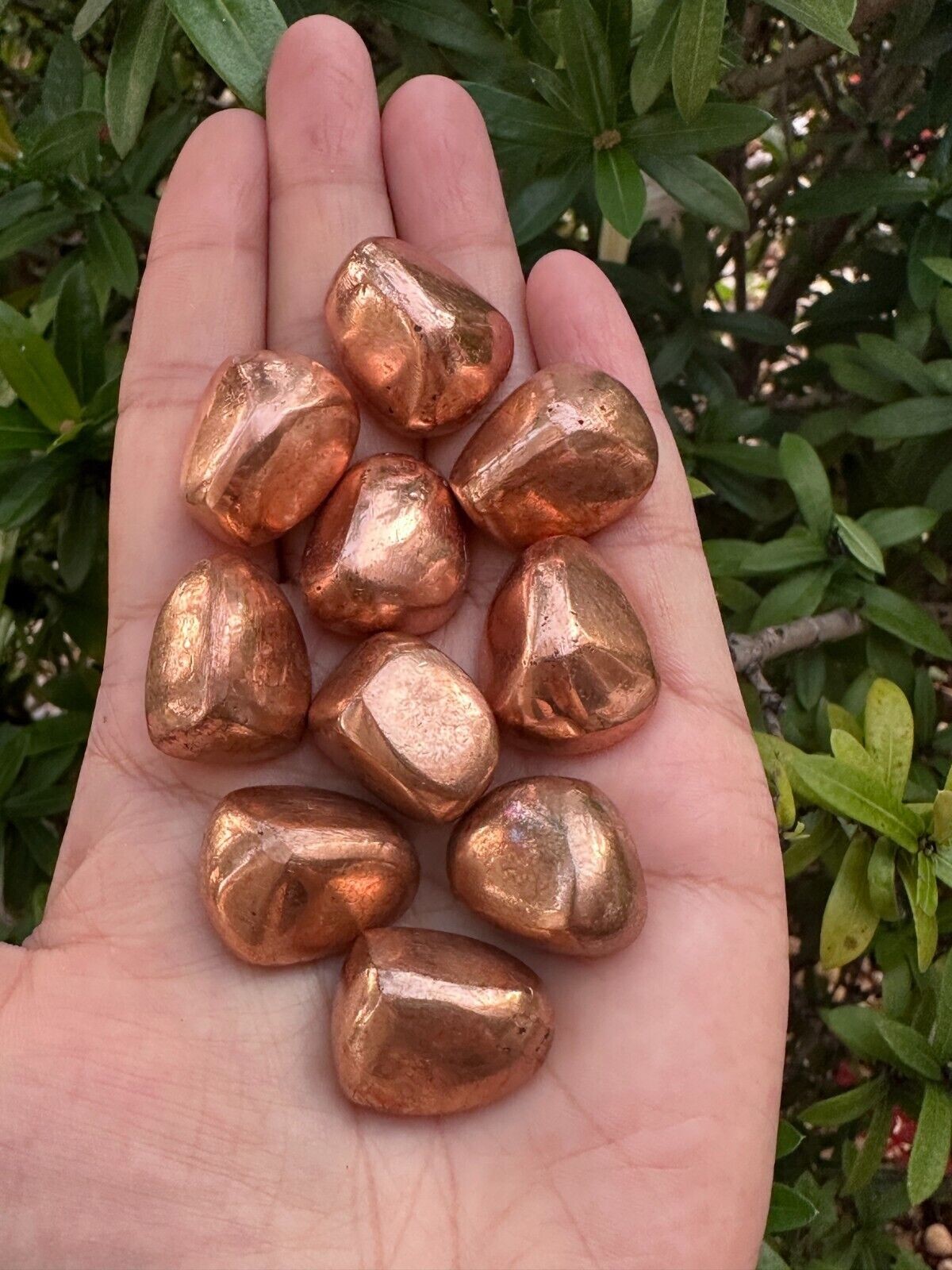 Grade A++ Copper Tumbled Stones, 0.75-0.85 Inch Tumbled Copper, Copper Crystals