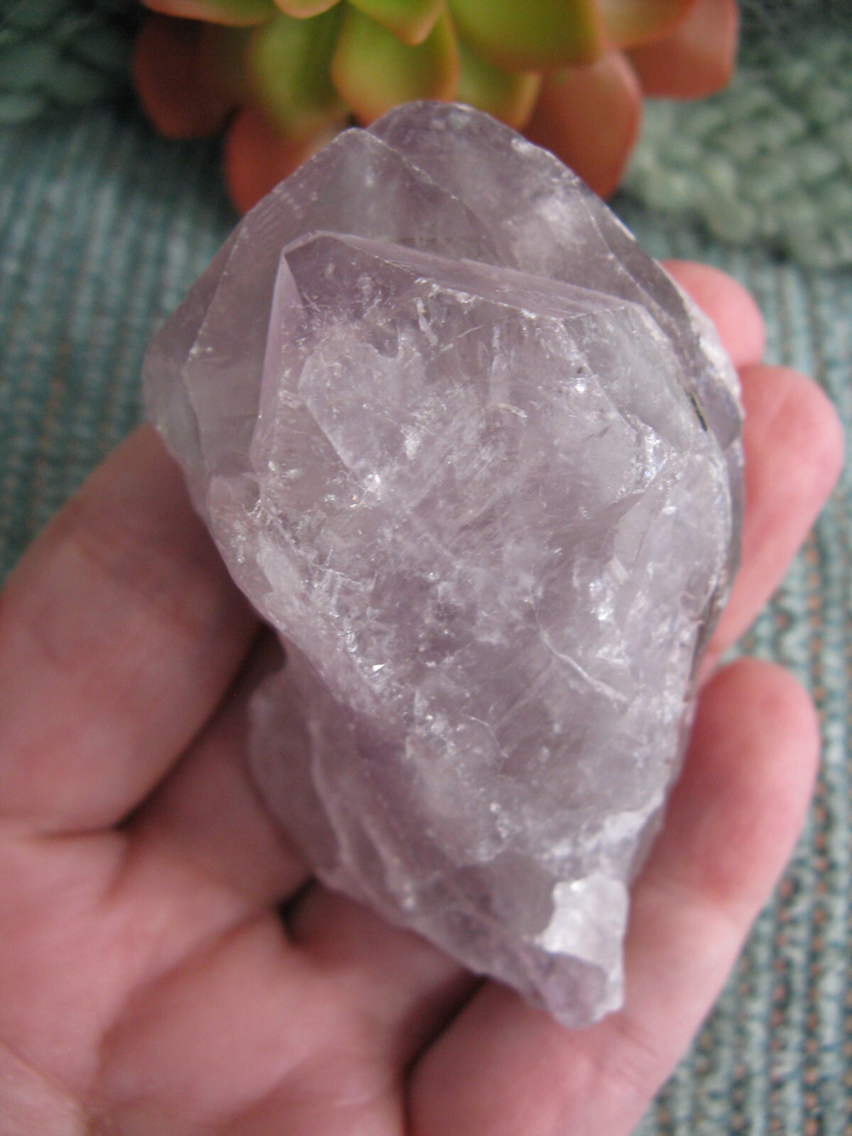 NEW CHUNKY ROUGH NATURAL BRAZILIAN LIGHT PURPLE AMETHYST TWIN POINT