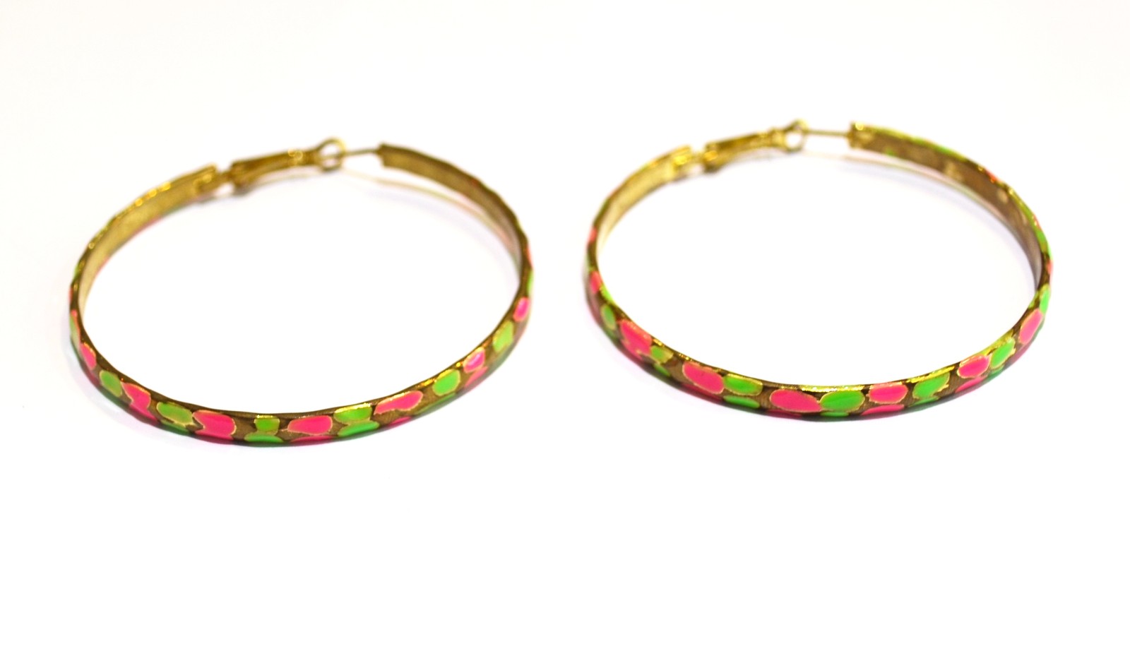 Golden hoop earrings Jewelry