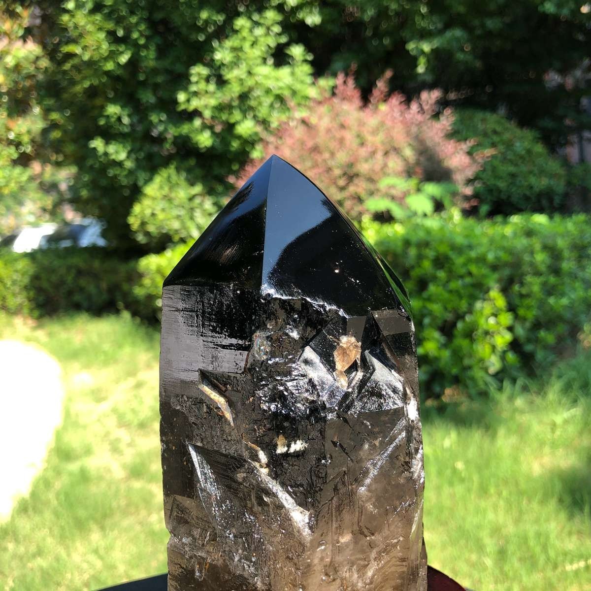 1940g Natural tea crystal specimen + pedestal MH1766