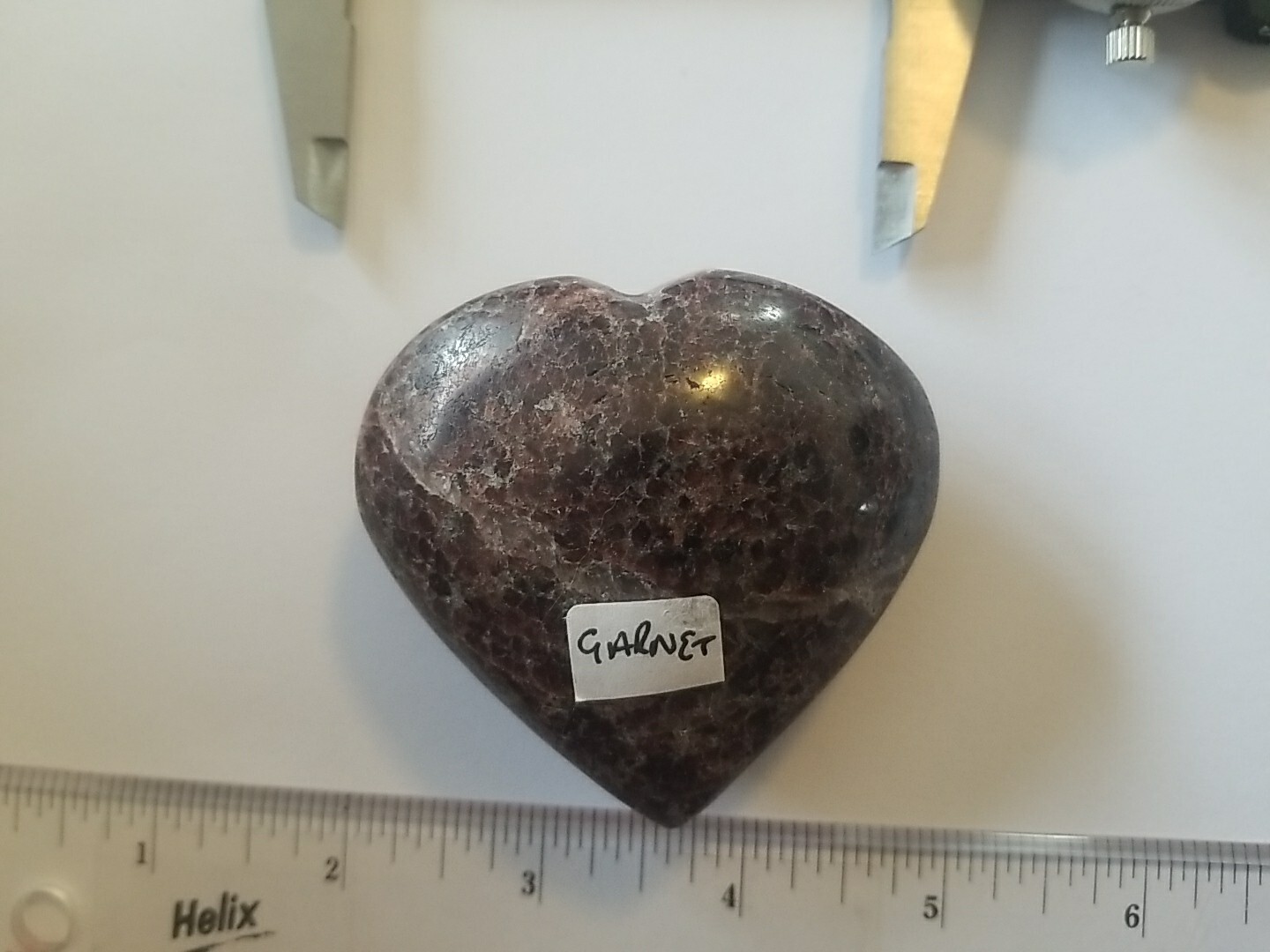 Natural Rare Red Purple Garnet Crystal Heart Stone Mineral Specimen 205g