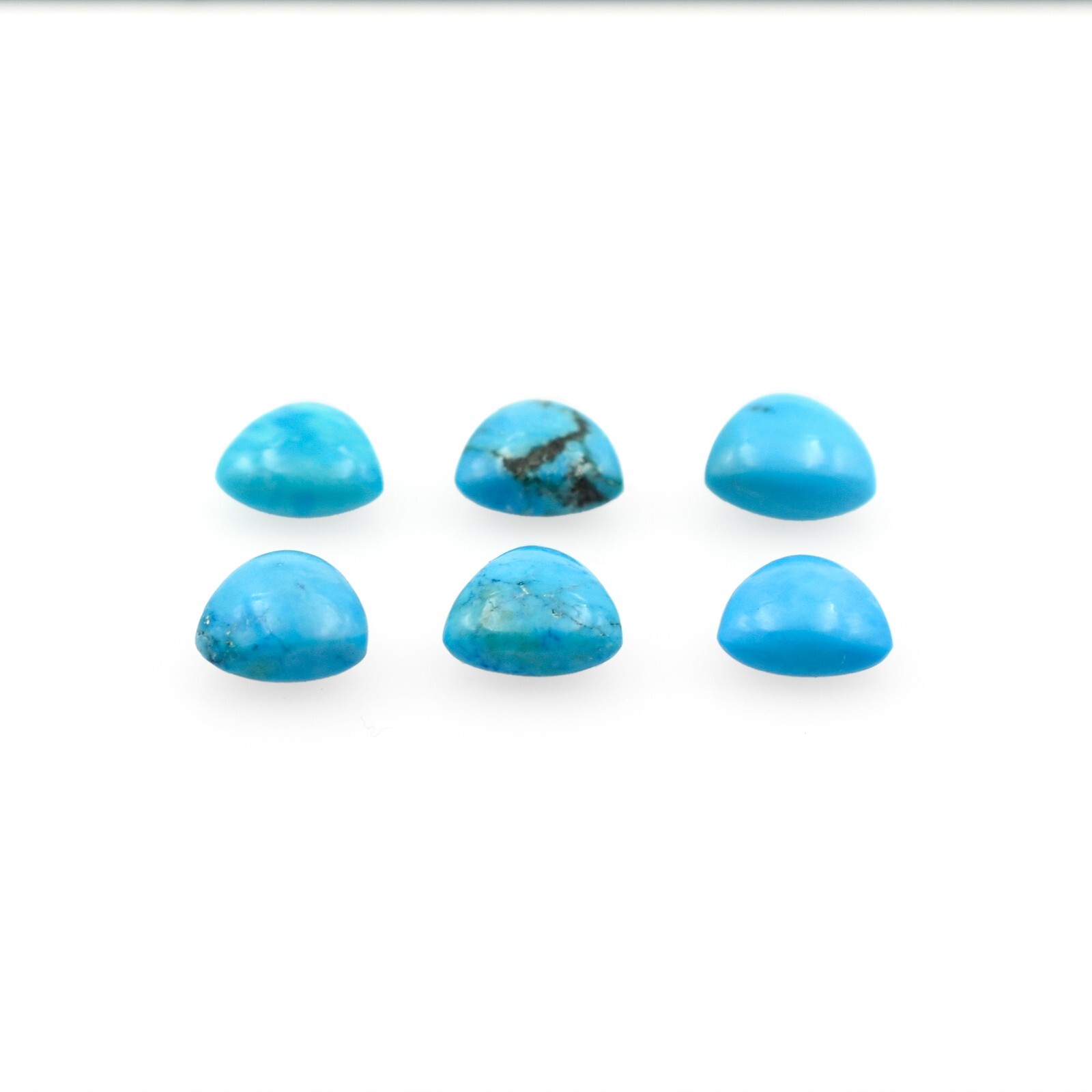 Natural Turquoise Trillion Shape Plain Smooth Loose Gemstone For Jewelry Making