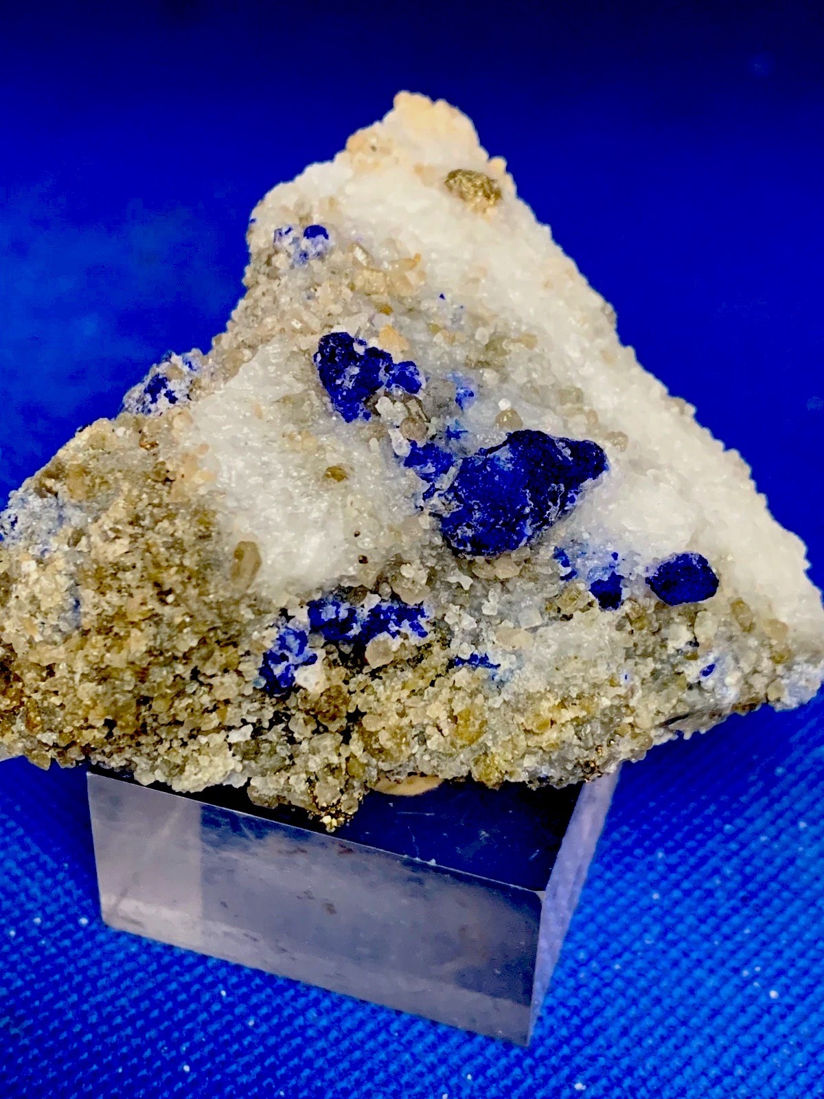 185g Natural Lapis Lazuli Specimen with Pyrite on Calcite Matrix – Deep Blue Min