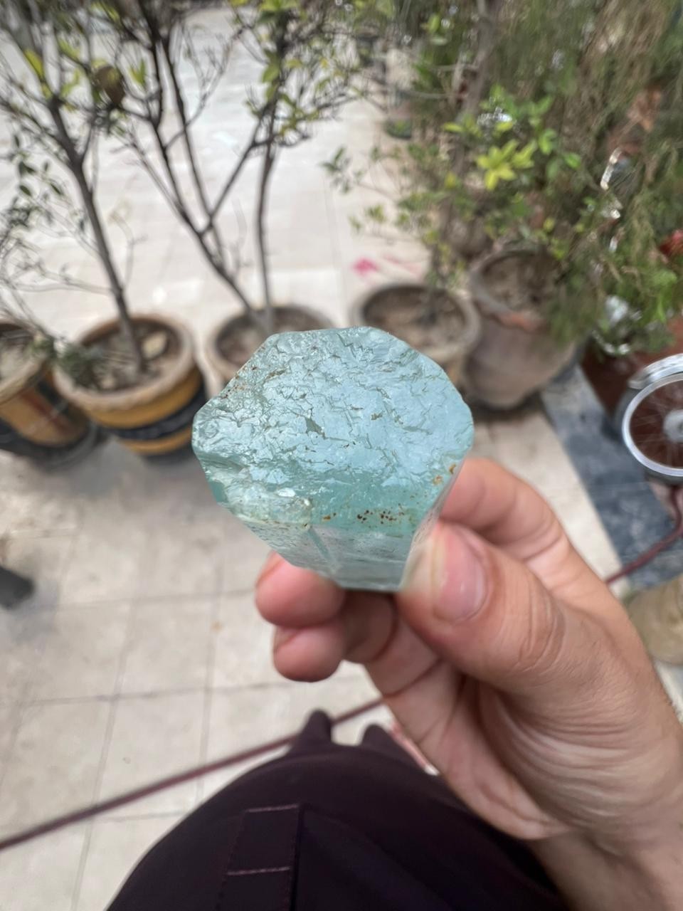 24GM | Gemmy Sky Blue Aquamarine Crystal Terminated Specimen | Skardu Pakistan
