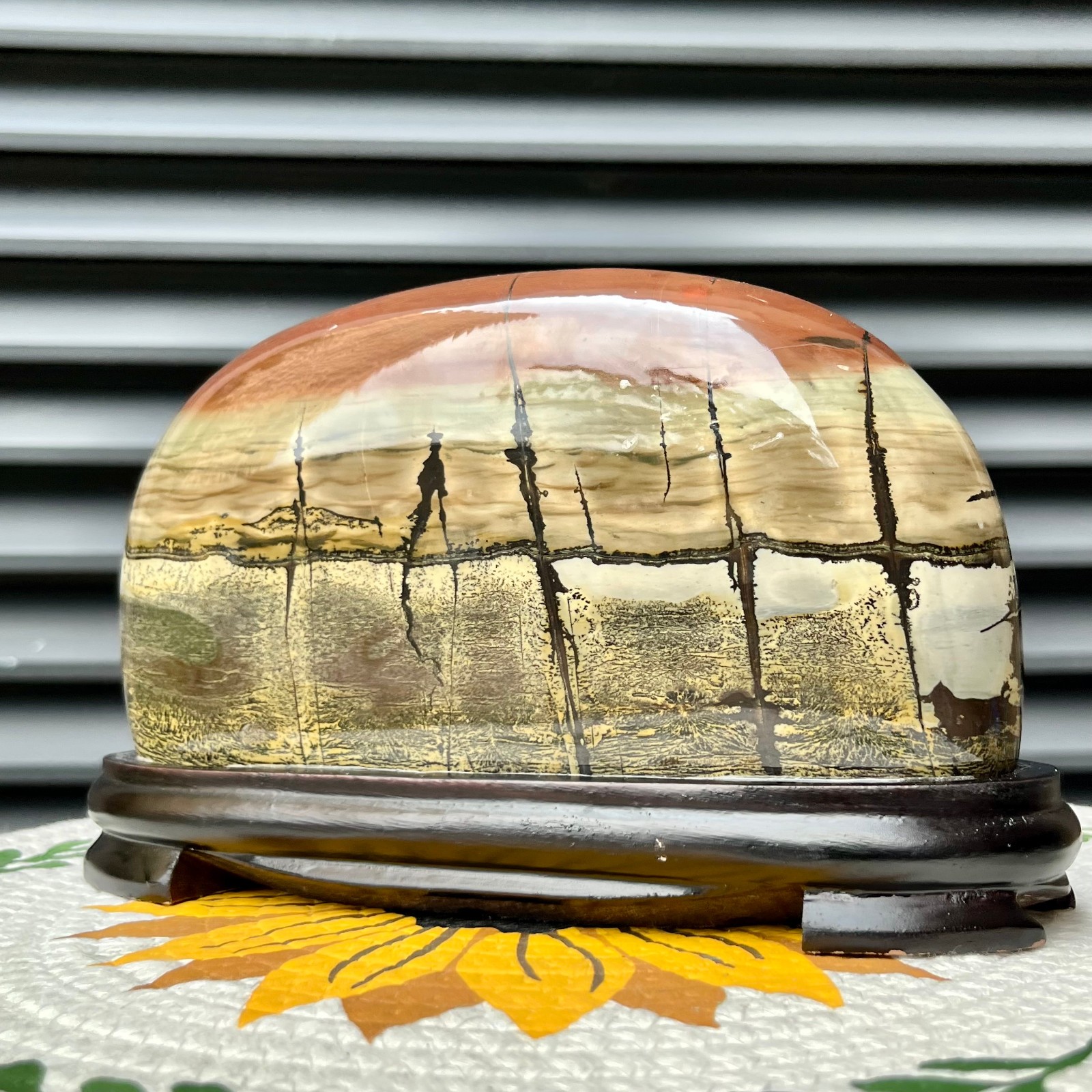 4.1 lb Landscape Stone Arc Landscape Birthday Gift Home Decor Collectible