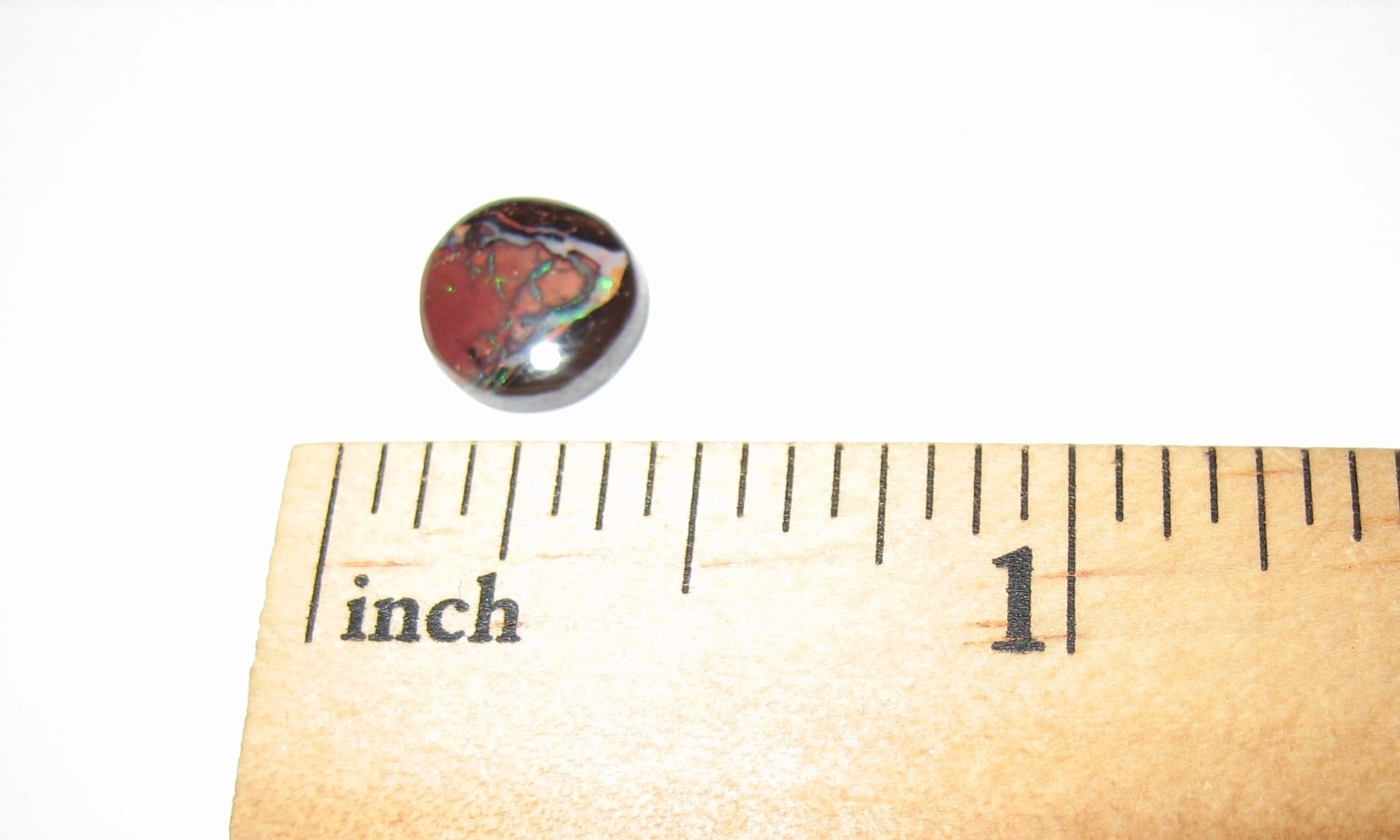 8mm POLISHED ROUND BOULDER OPAL CRYSTAL STONE CABOCHON FROM AUSTRALIA 1.65cts *1