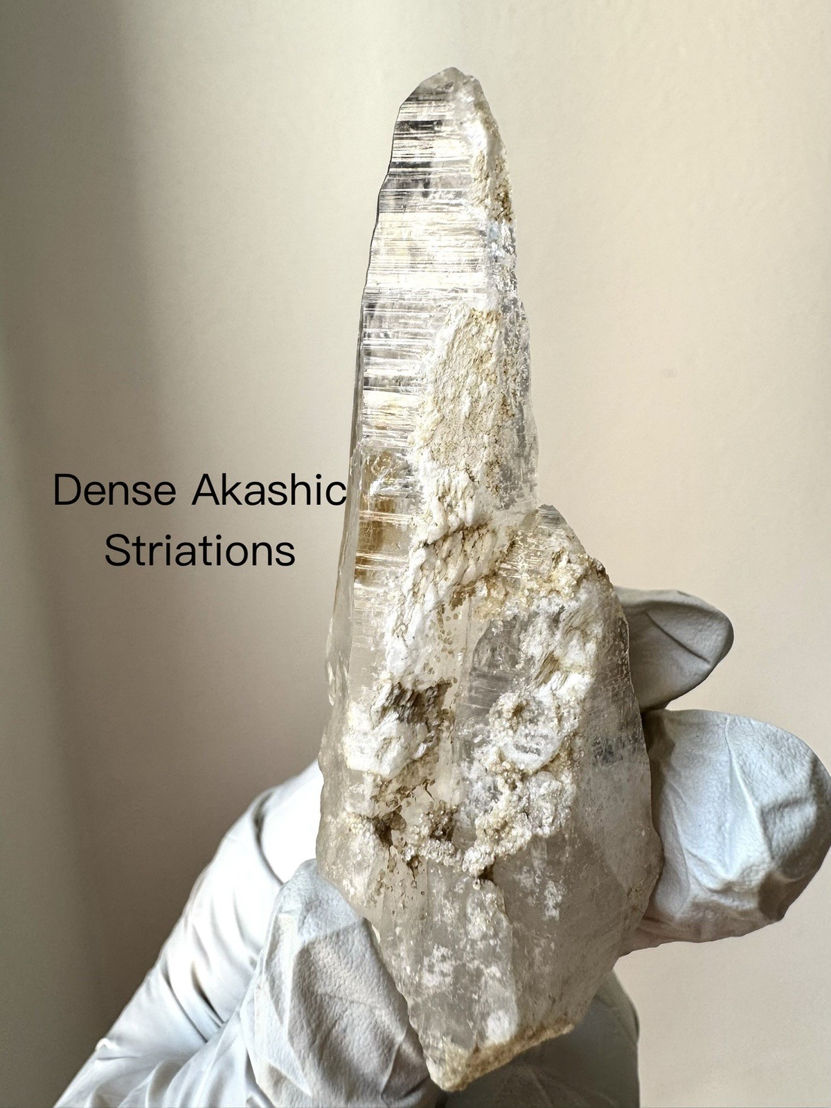 “White Summit” Hashupi Himalayan Quartz Elongated Spear-point Slender Crystal