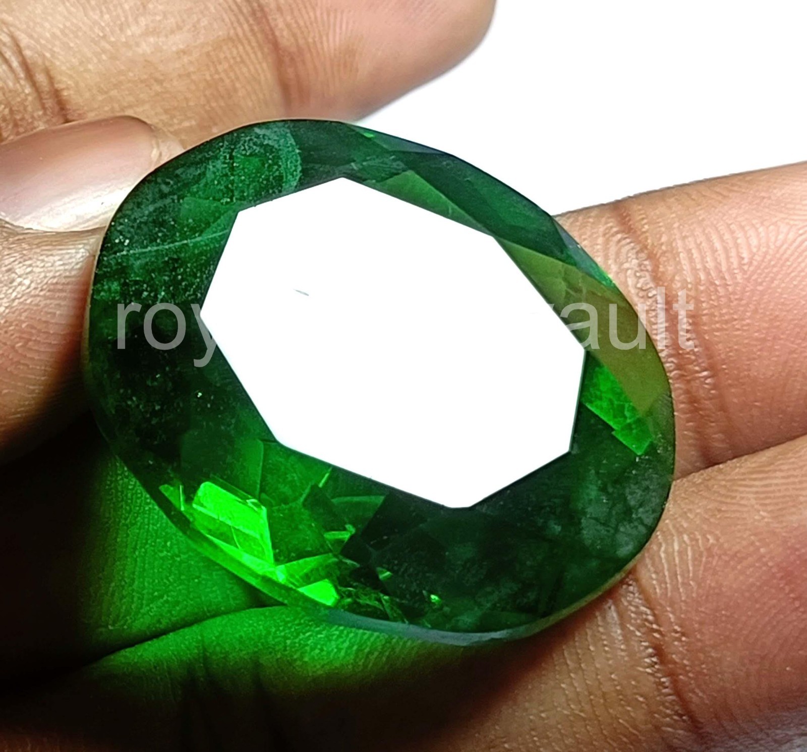 IGL Certified 80.00 Ct Natural Green Emerald Loose Gemstone Oval Cut – 5AOP