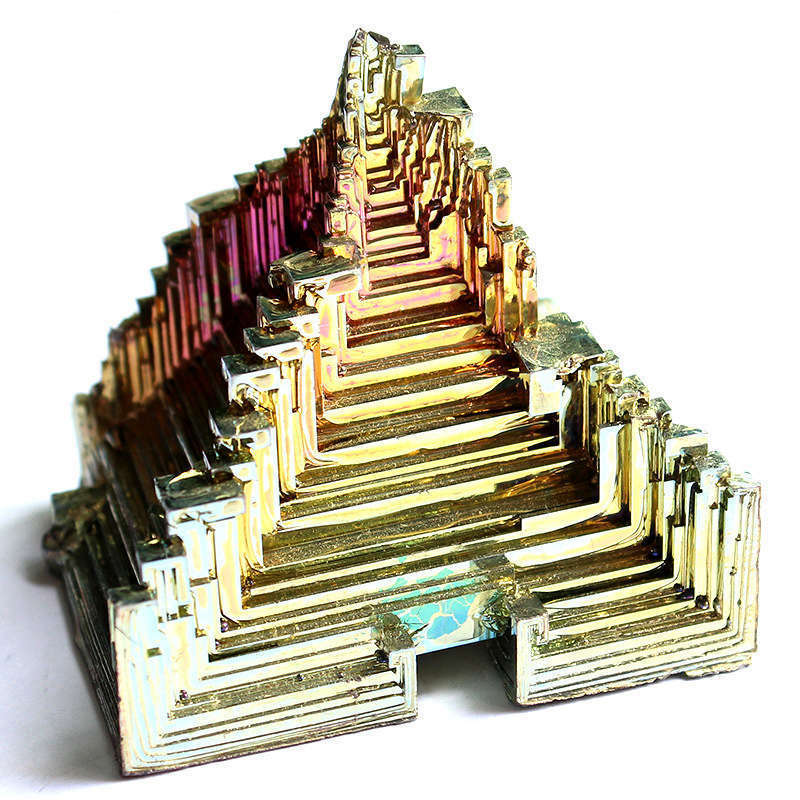Natural Quartz Crystal Cluster Aura Rainbow Titanium Bismuth Mineral Stone Decor