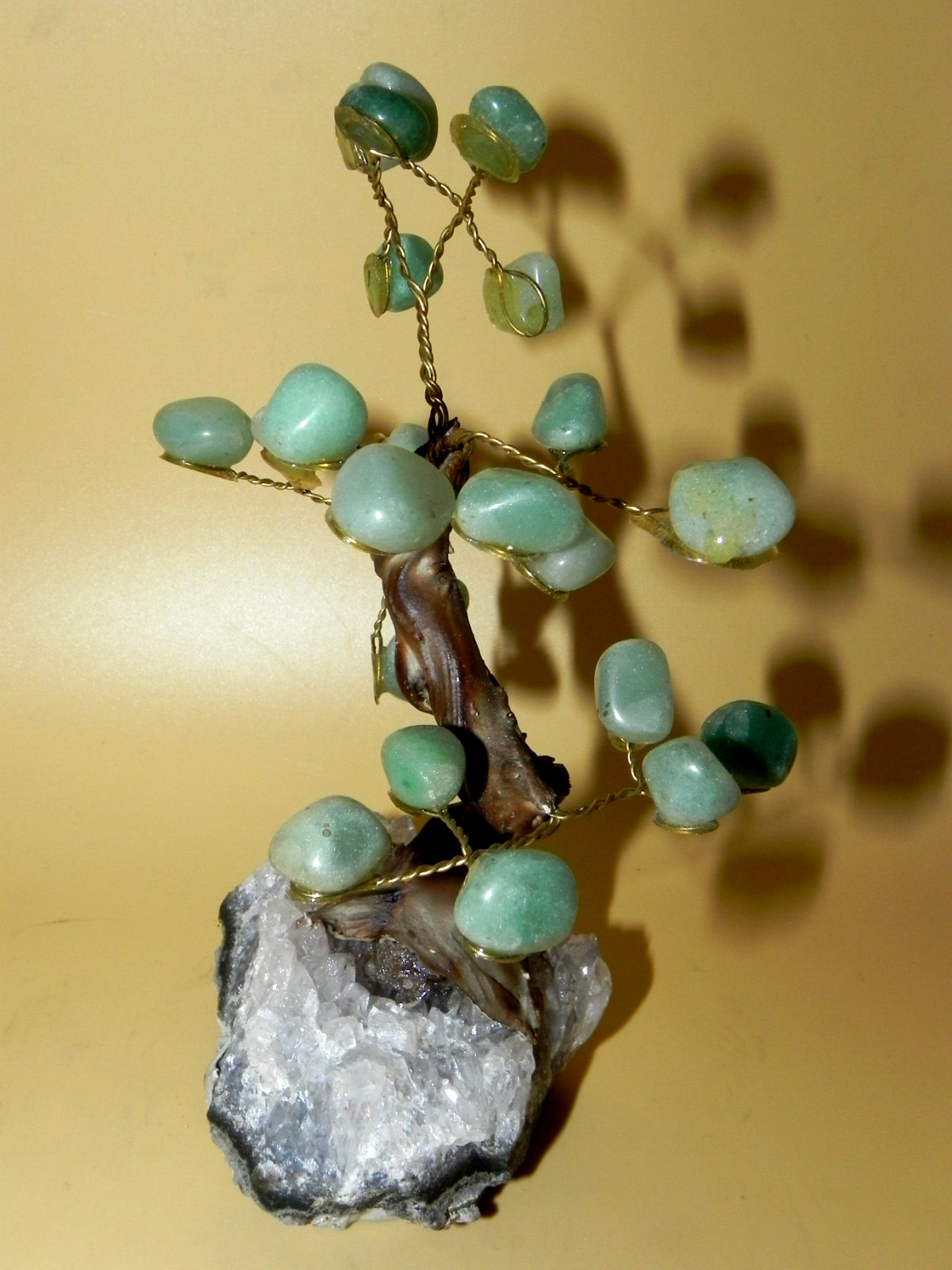 Amethyst Quartz Cluster Aventurine Tree Protection Healing! Handmade