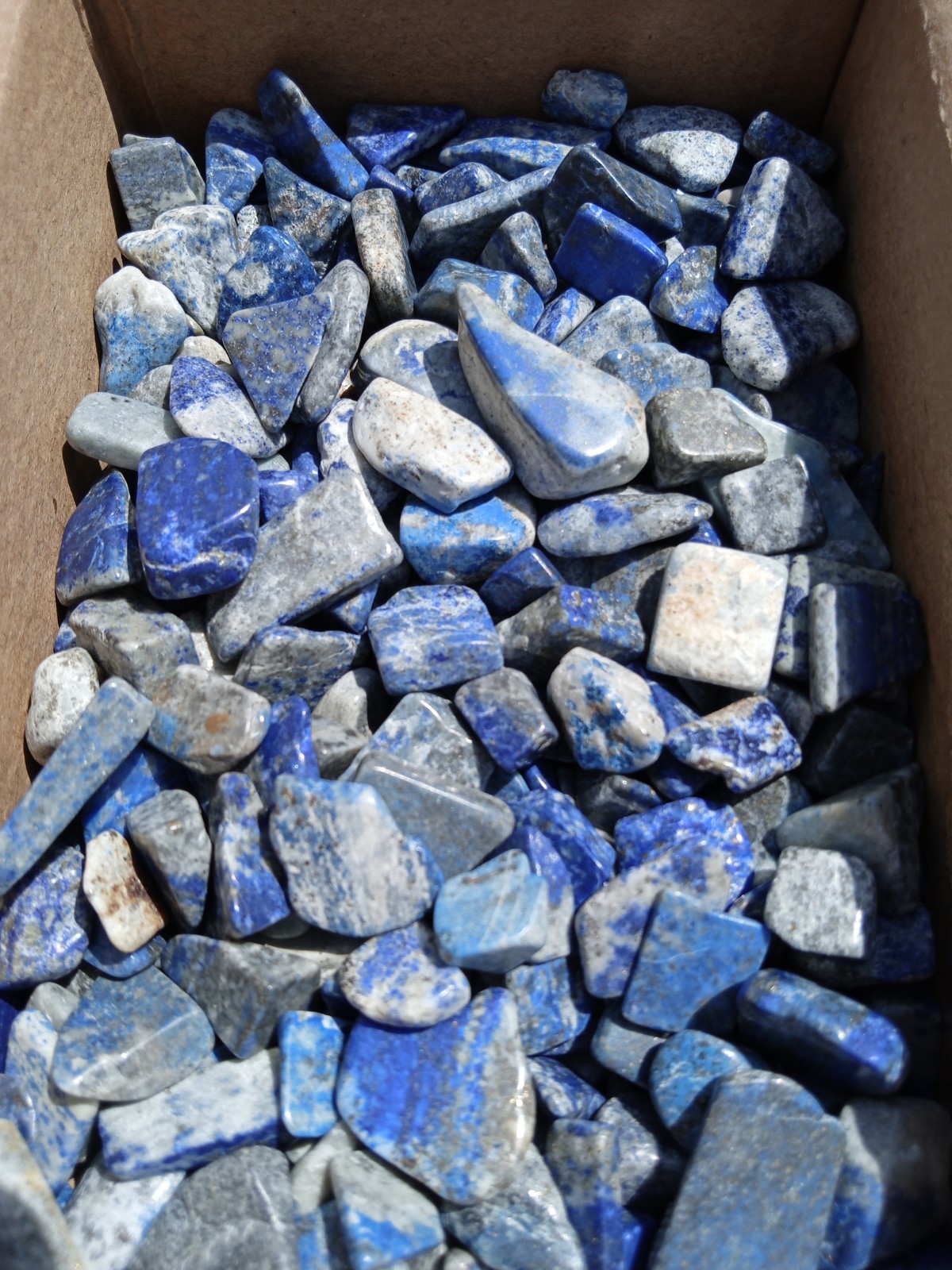 1.5 Lbs Small Rich Blue Lapis Lazuli Tumbled! Collecting, Jewelry Making! Q6