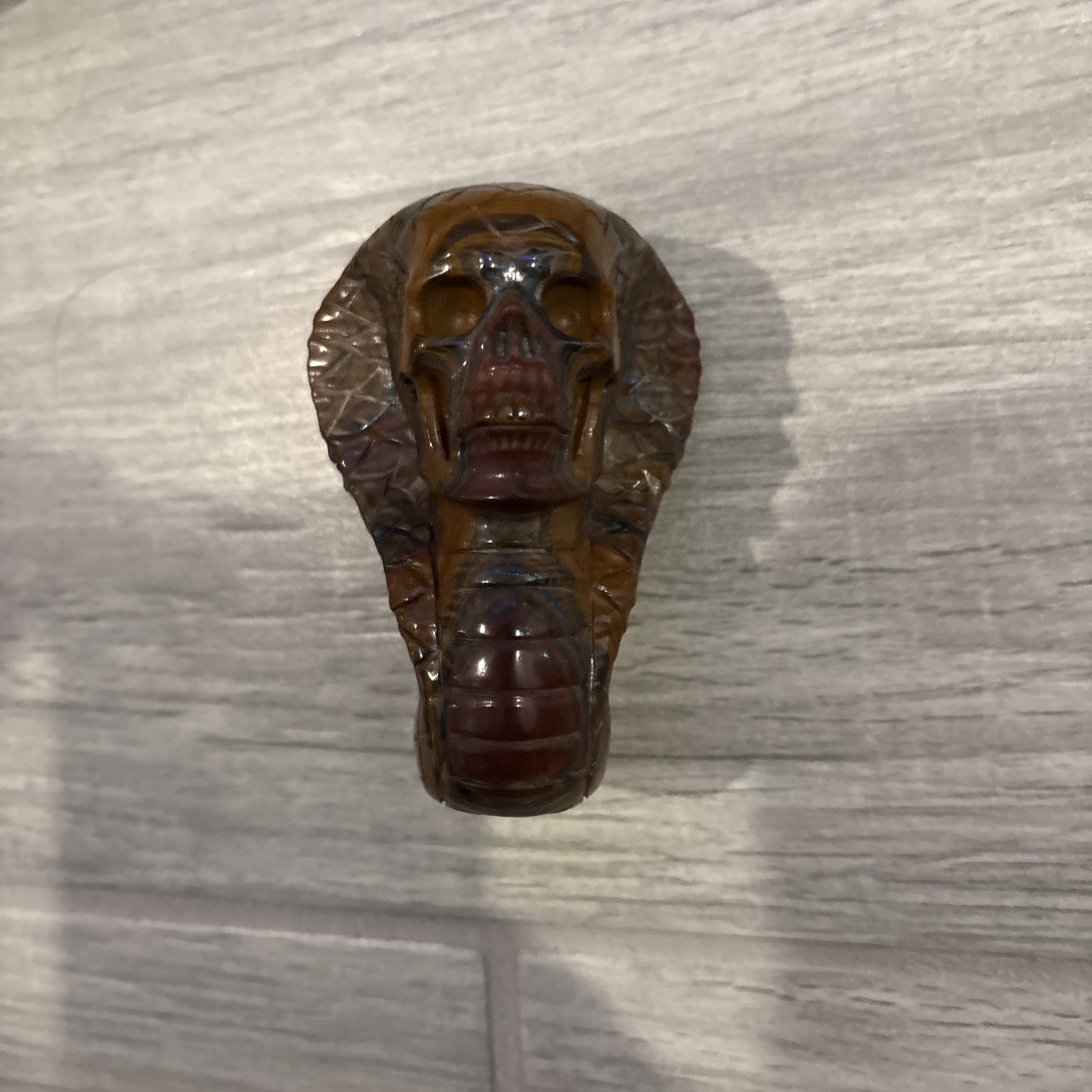 Lot 12 Tiger Iron Eye Items 3”skull , Snake Palm Stone Sphere Egg Chip Bag Flash