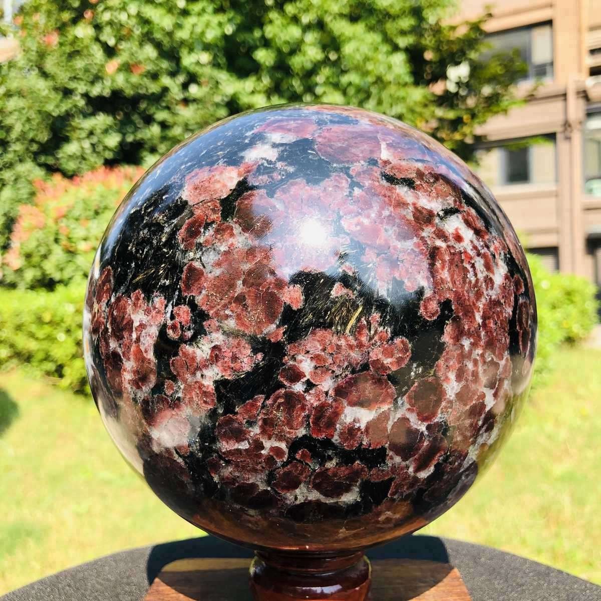 11.85LB Natural Crystal Garnet Firework Stone ball Quartz Healing