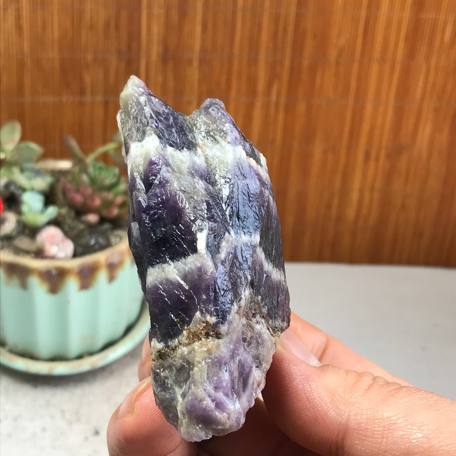 78-40-26mm Natural Dreamy amethyst Crystal gemstone Rough Mineral Specimen A4776
