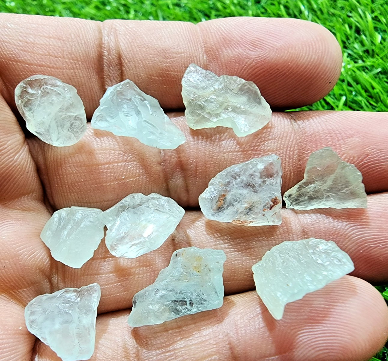 10Pcs Wonderful Aquamarine Gemstone Raw Lot 11-17MM Aquamarine Rough Stone Bulk