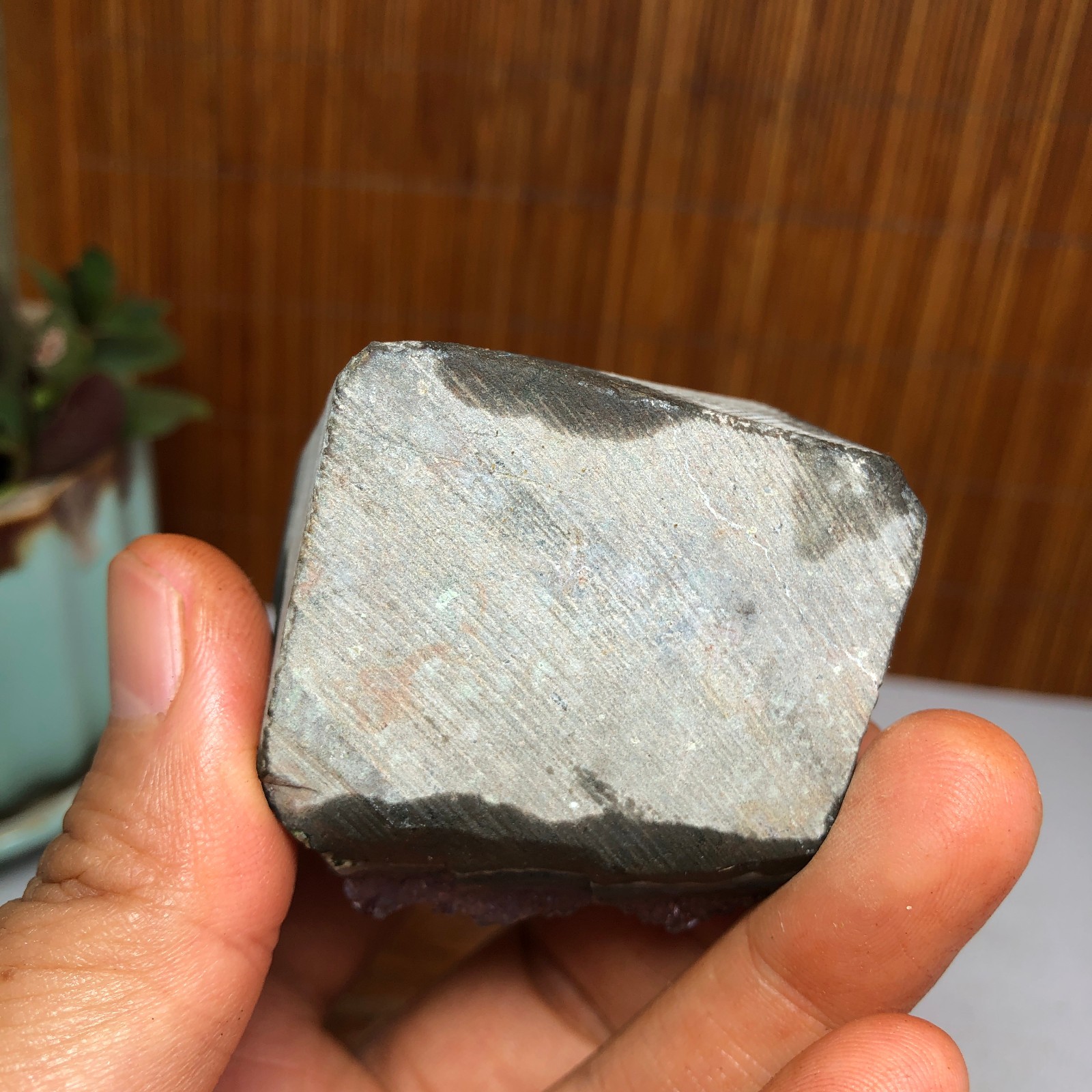 49mm NATURAL amethyst point purple Crystal Cluster Mineral Specimen 141g A1130