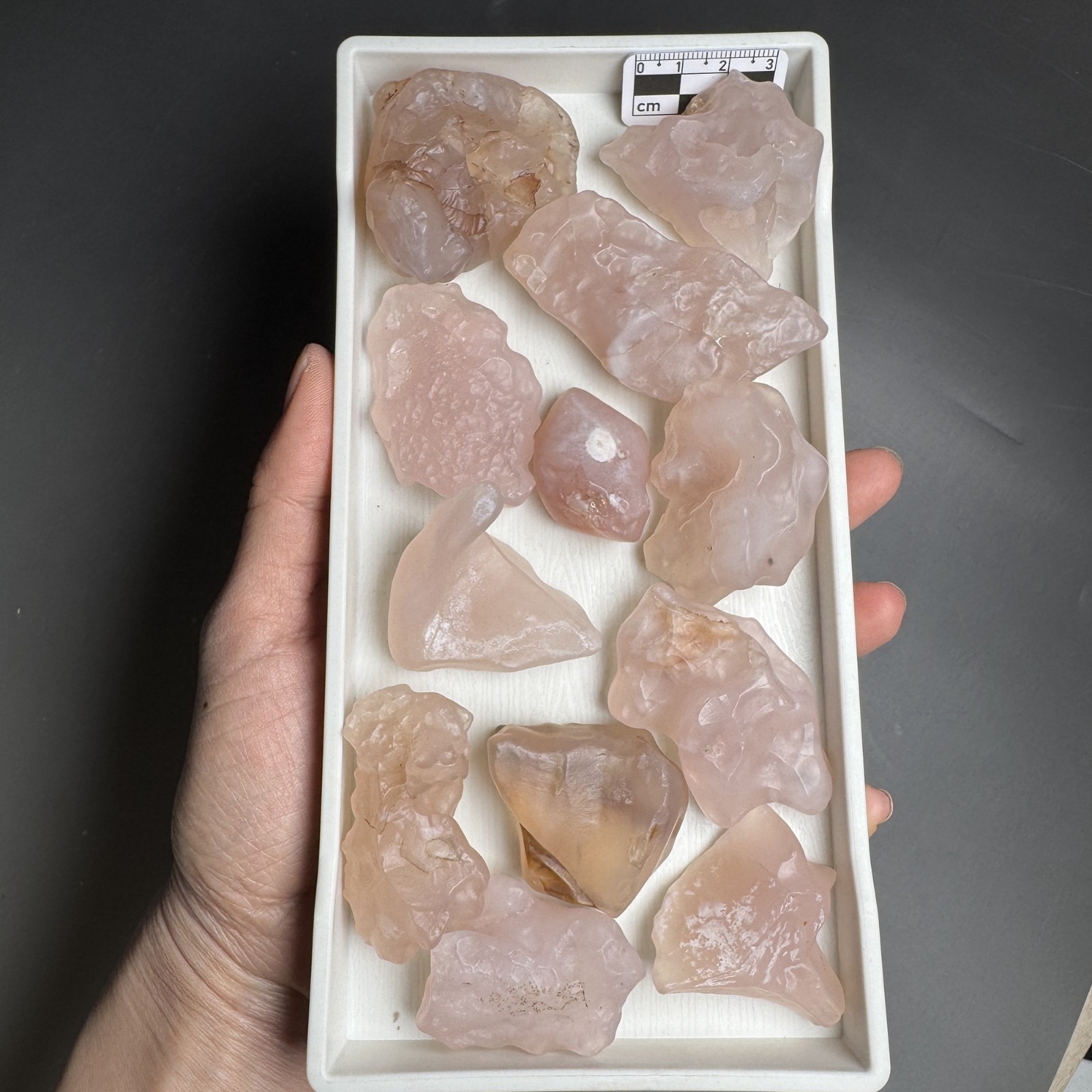 400 grams Raw & Natural Alxa Gobi Icy-Pink Agate, Inner Mongolia-383