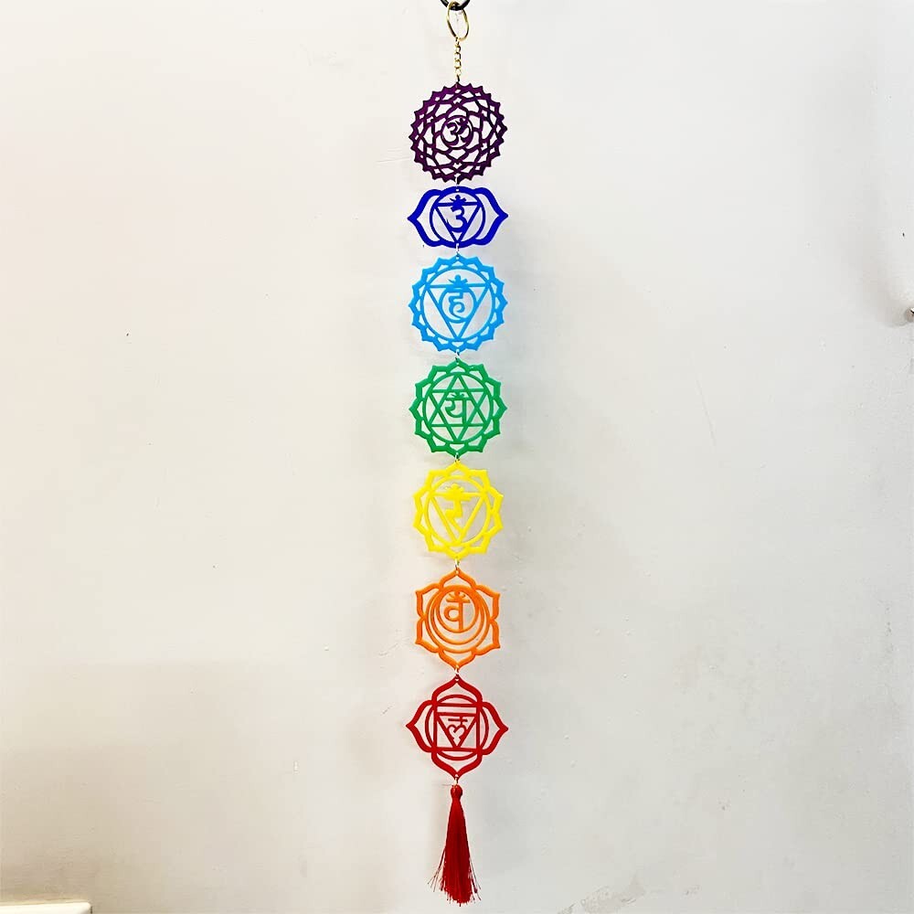 7 Chakra Acrylic Yoga Meditation Wall Hanging | Best for Reiki Healing Free Ship