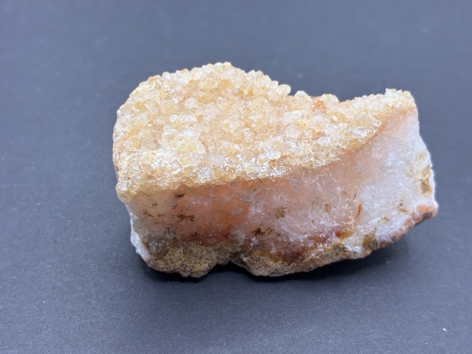 Citrine (Heated Amethyst) Cluster Small Desk Size Triangle Shape Crystal Cluster