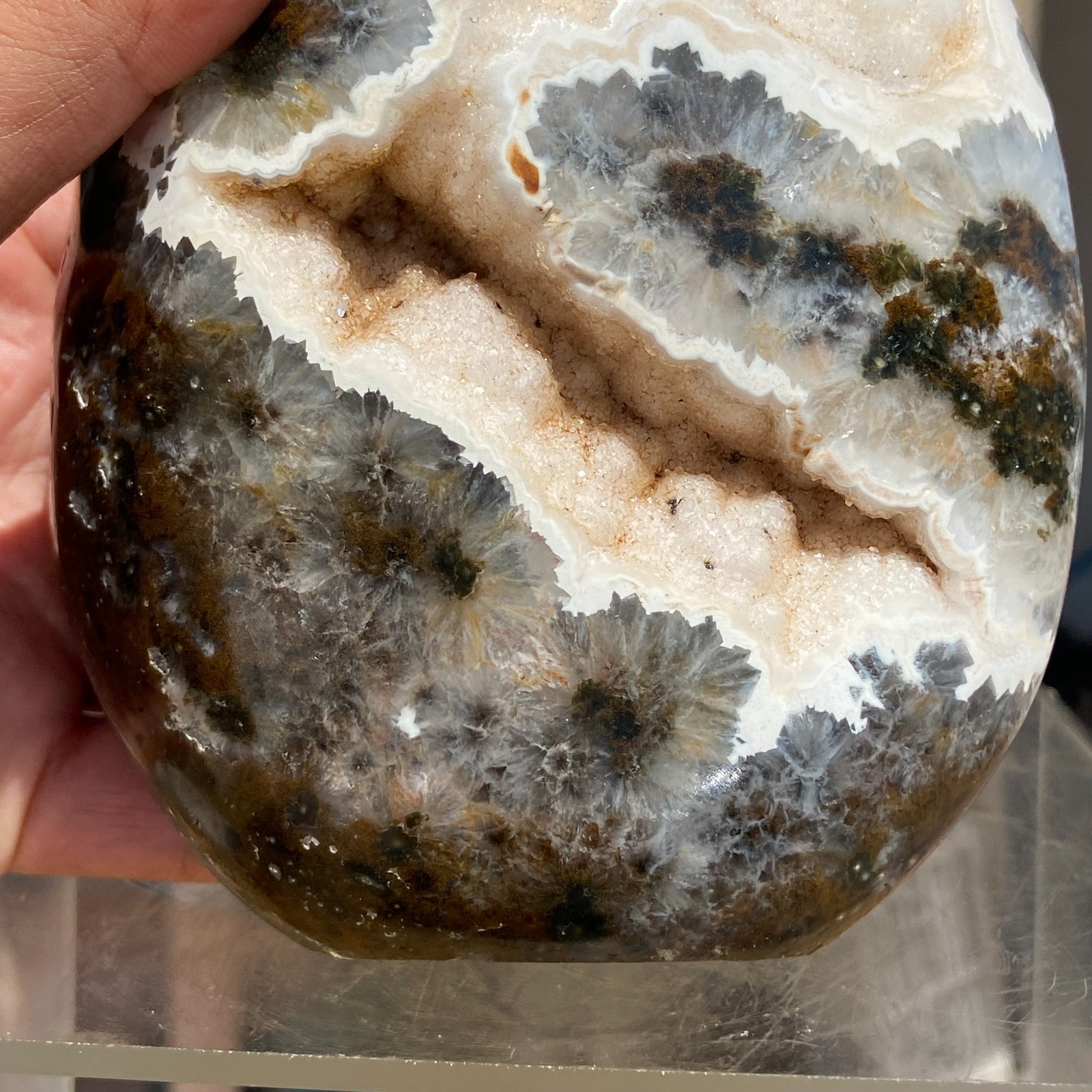 4.06LB Natural Colourful Ocean Jasper Crystal Druzy Specimen Healing