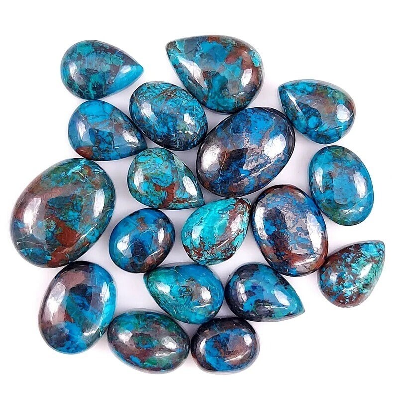 Natural Chrysocolla Cabochon, Blue Green Crystal, High Polishing Crystal