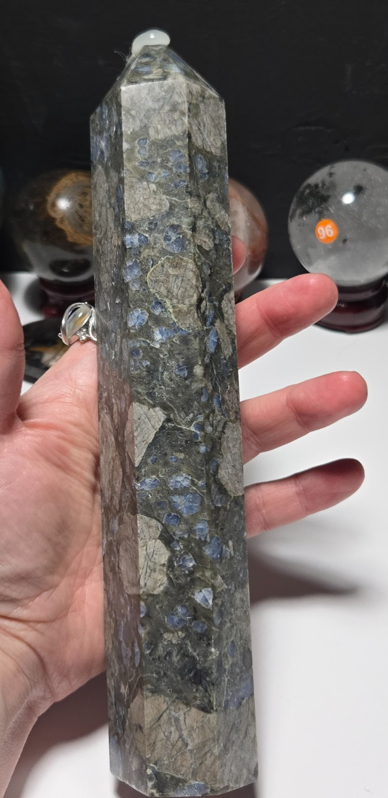 RARE HARD TO FIND XL Que Sera/Galaxy Rhyolite/ Llanite Tower ~9in tall!! O91