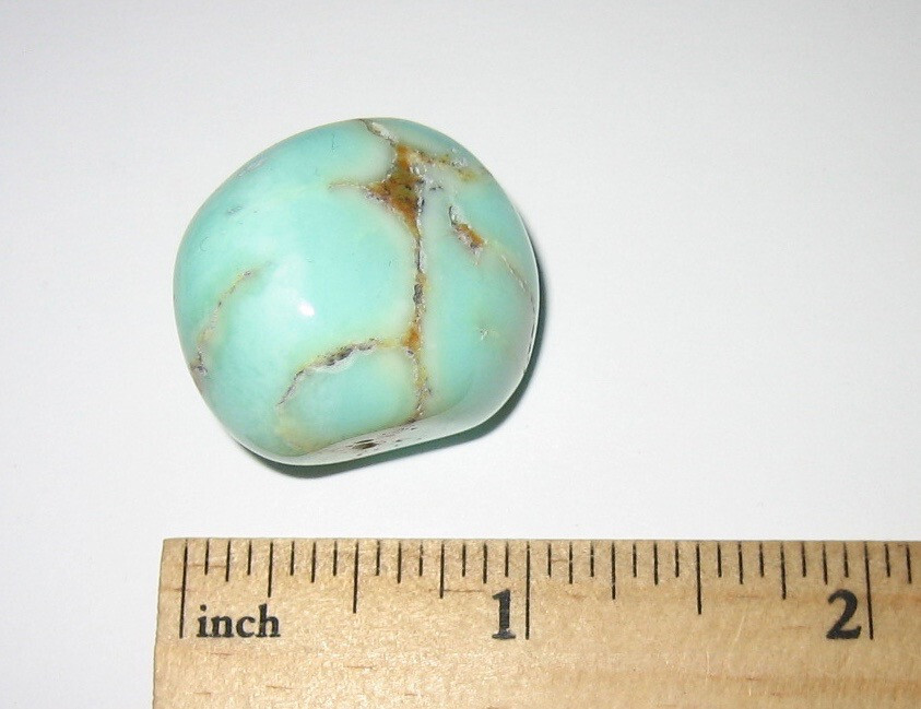 1.05″ TUMBLED POLISHED NATURAL GREEN OPAL CRYSTAL STONE FROM BULGARIA ~ 15.9g *3
