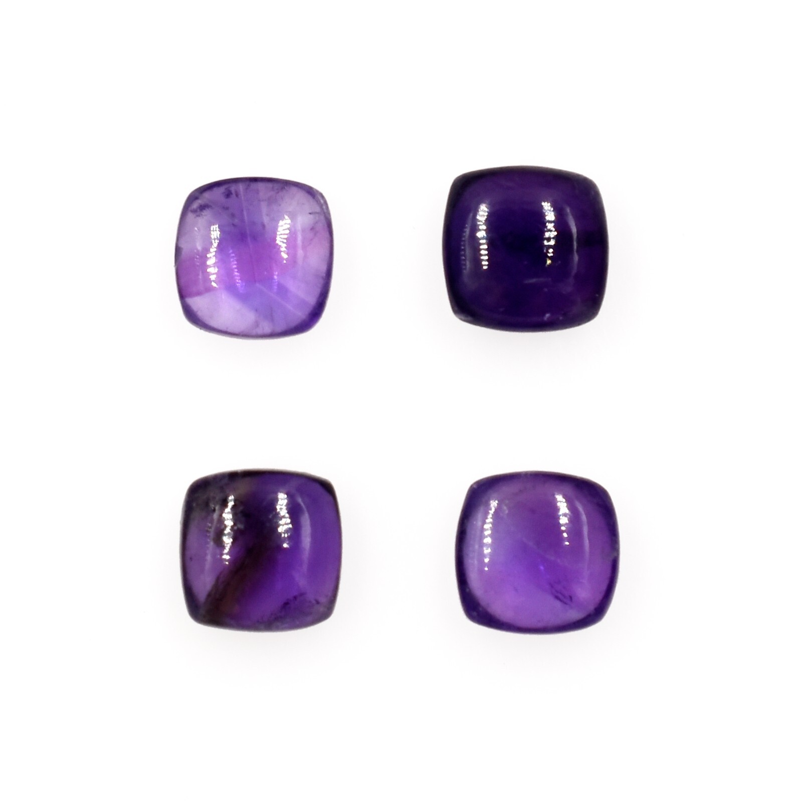 Natural Purple Amethyst Smooth Cabochon Loose Gemstone Mix Shape Wholesale Lots