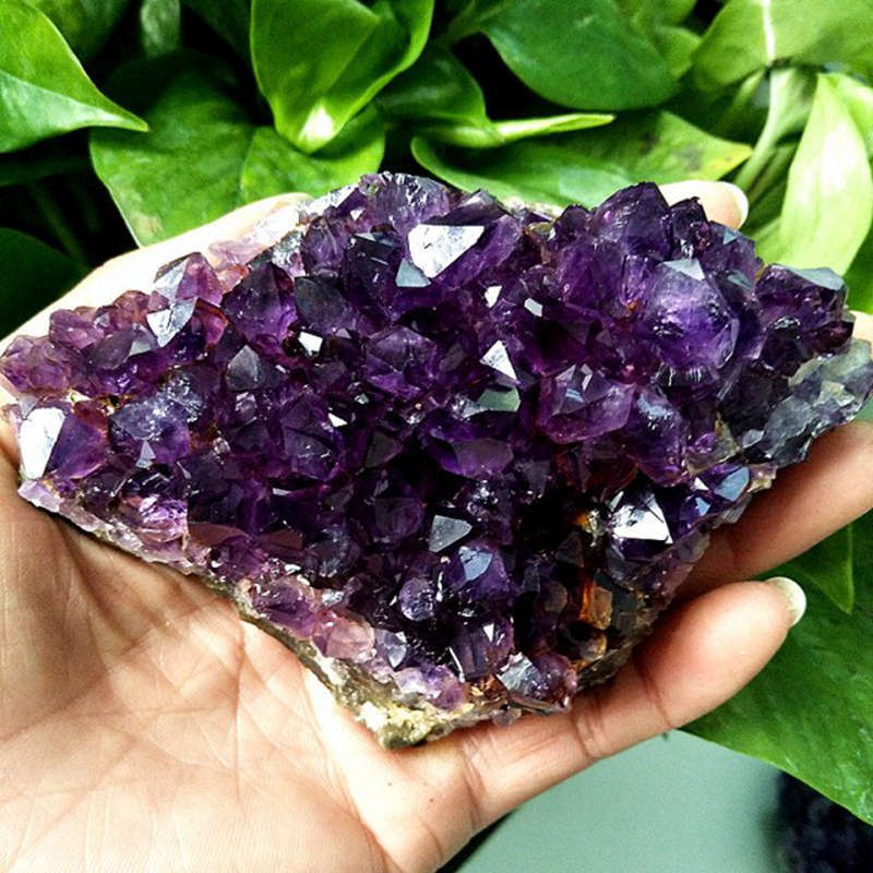 Large Natural Amethyst Crystal Cluster Quartz Druzy Geode Energy Stone Specimen