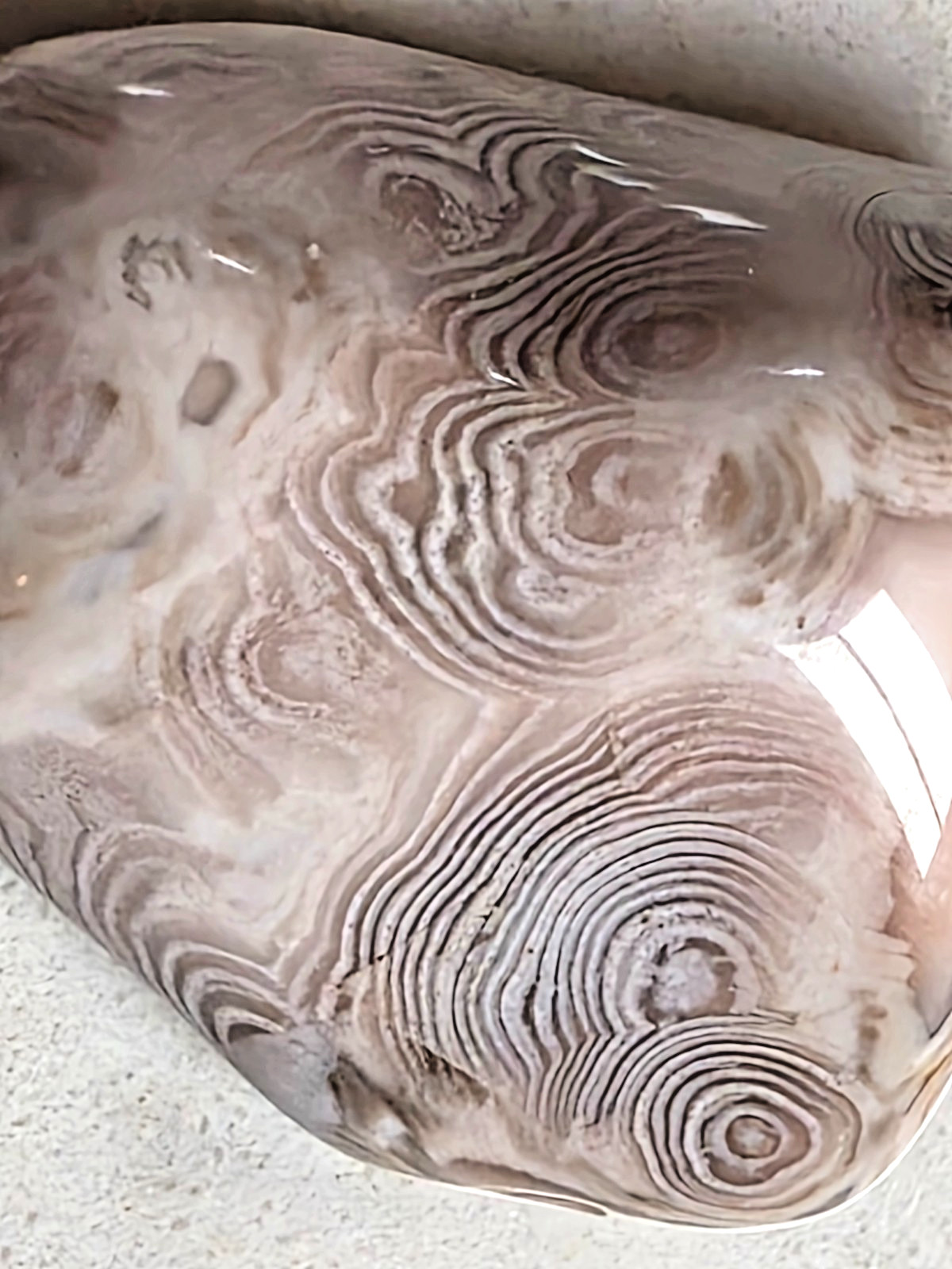 POLISHED BEAUTIFUL BOTSWANA AGATE, TIGHT Bands AGATE -Pink White Browns