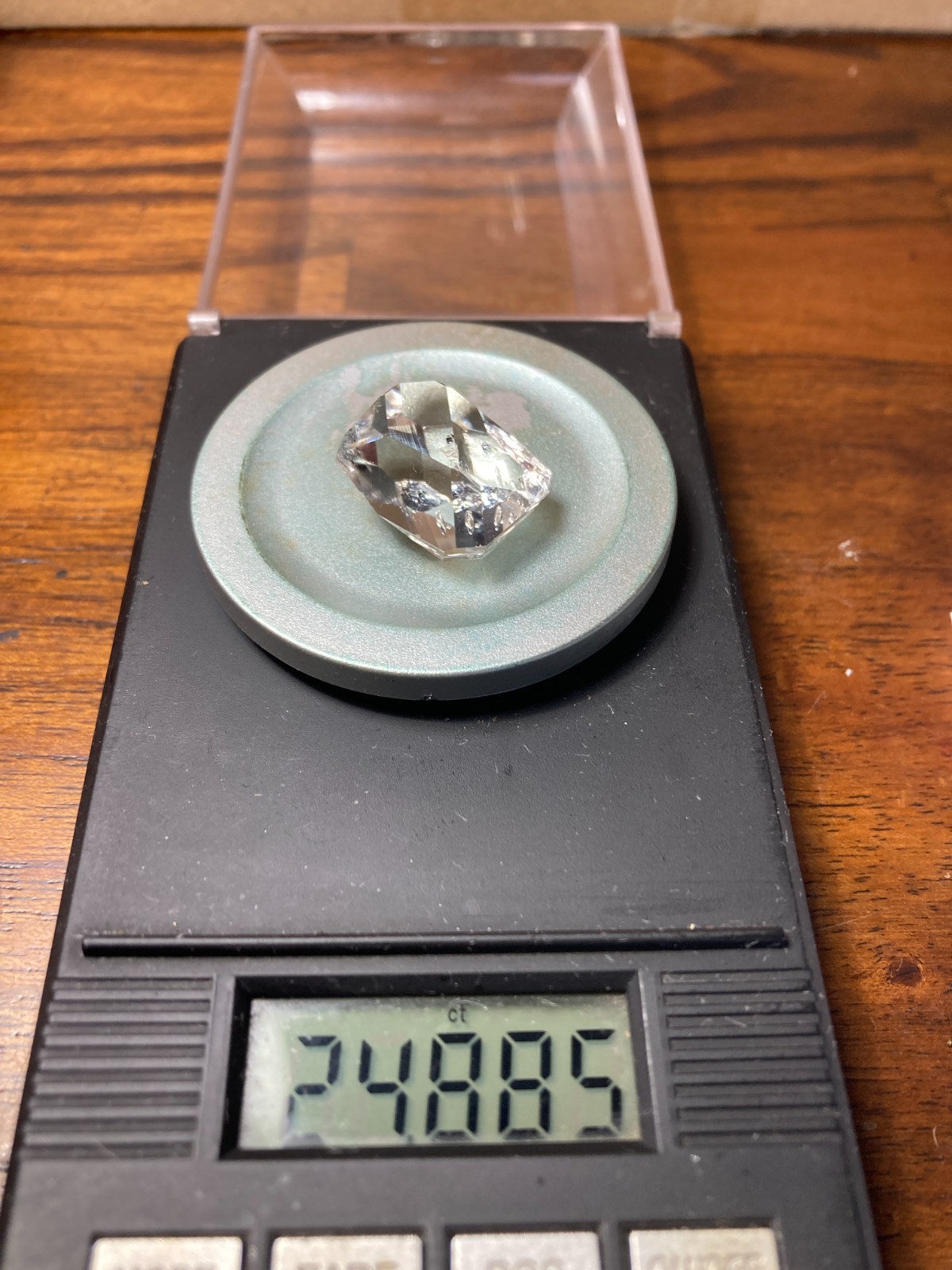 2025 TREASURE BOX! E1 ONE Real Herkimer NY diamond 21mmx19mm 24.8 ct GRADE A+