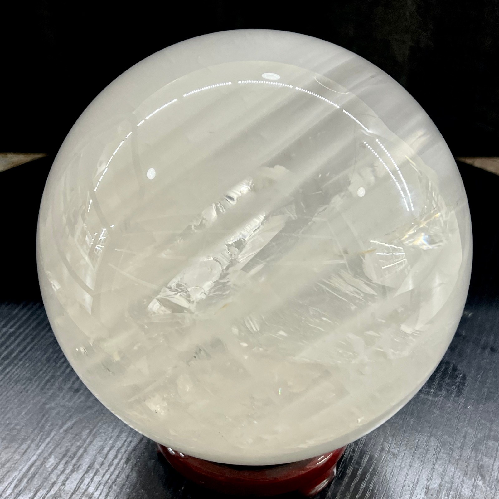 22LB Top Natural Clear Quartz Sphere Crystal Ball Reiki Meditation Gems Gifts